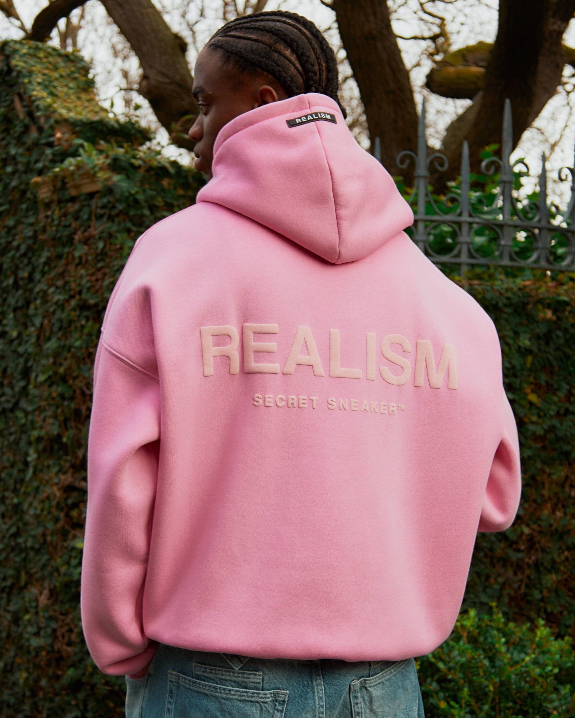 Realism SSS REALISM COURT BOXY HOODIE CANDY PINK
