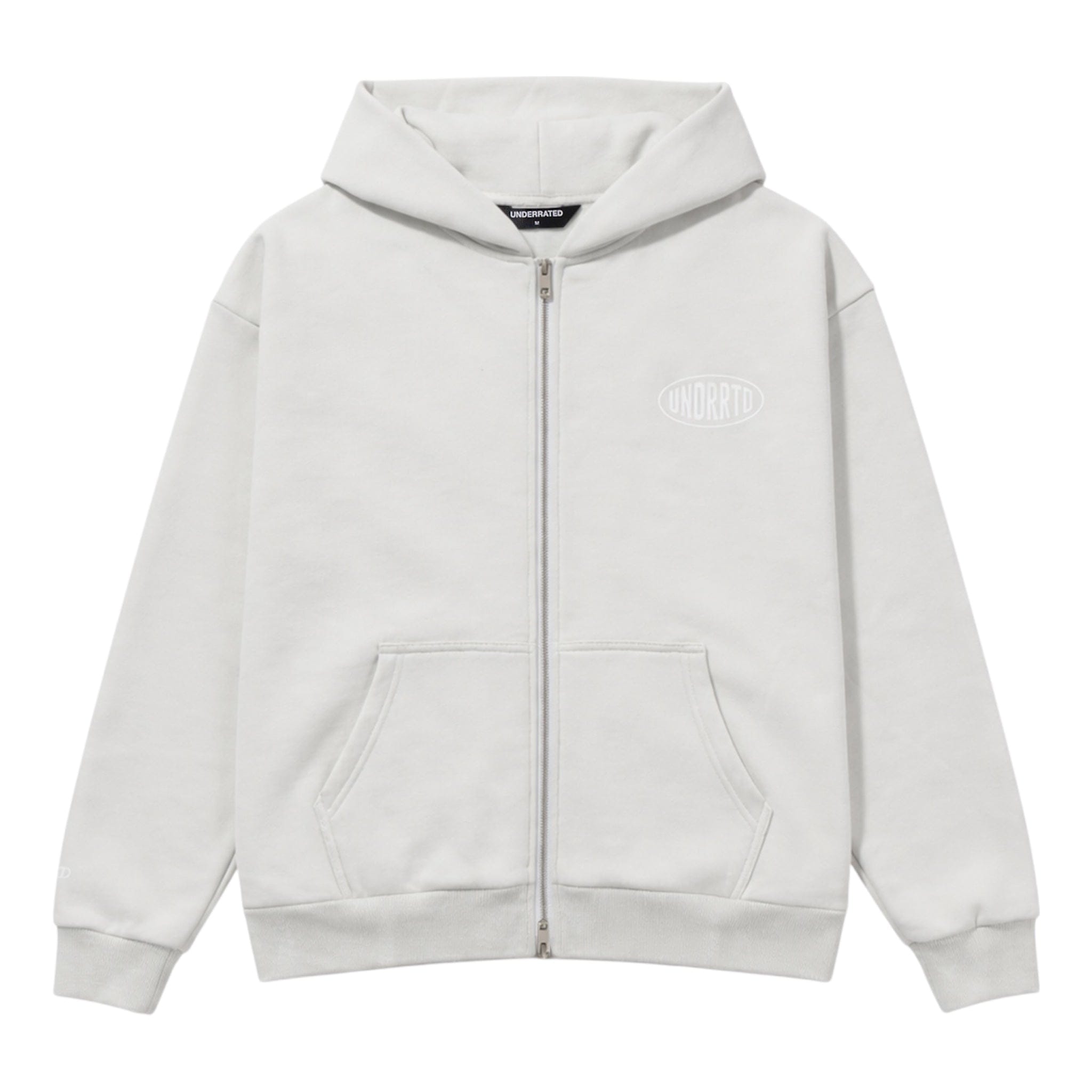 Underrated Store UNDERRATED Stamp Zip Hoodie - Light Bone
