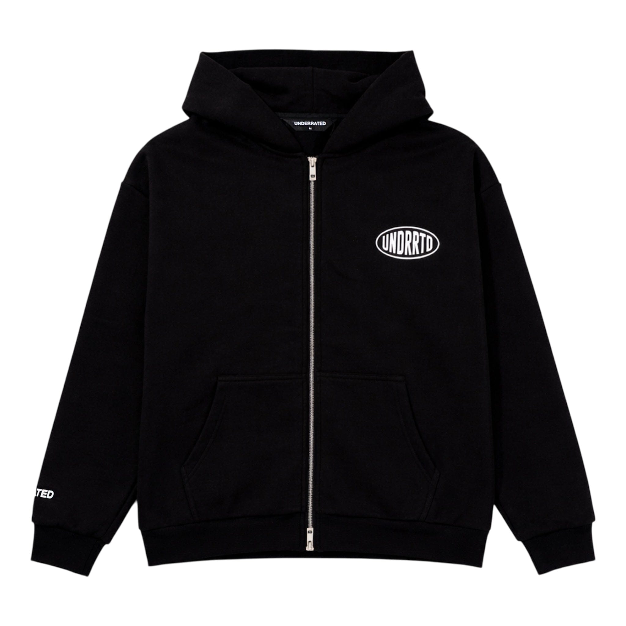 Underrated Store UNDERRATED Stamp Zip Hoodie - Black