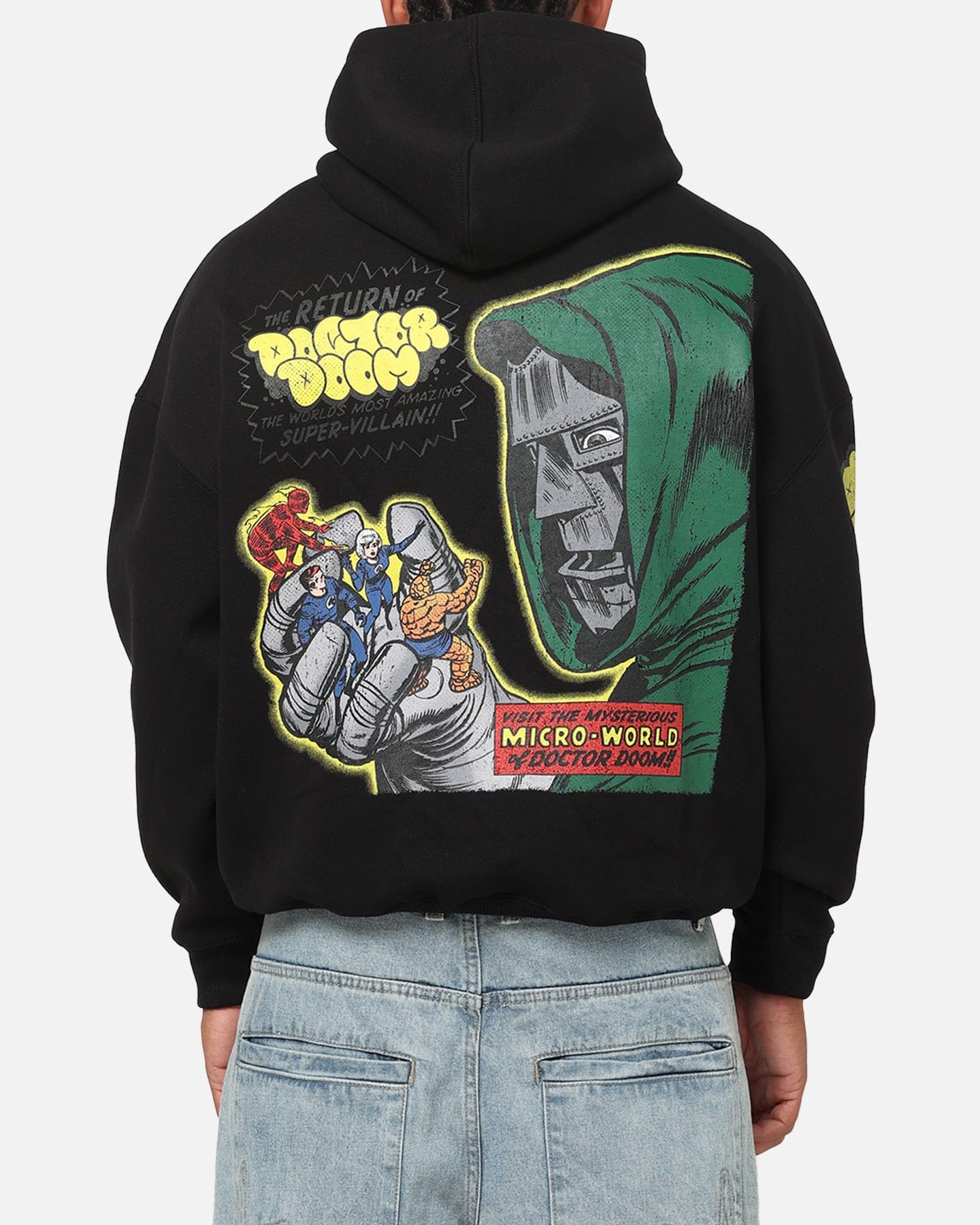 73studio Marvel Fantastic Four Doctor Doom Villain Hoodie Black