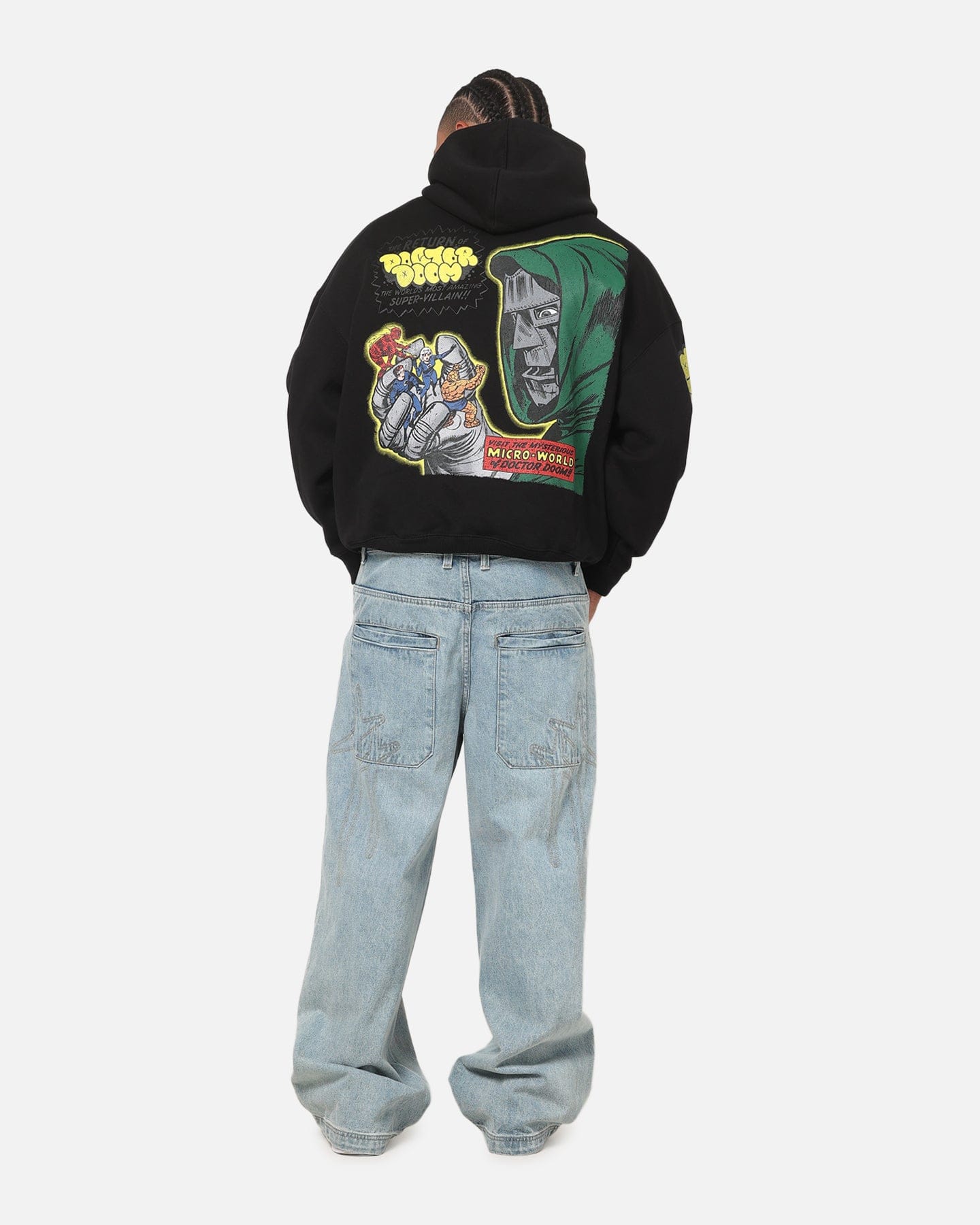73studio Marvel Fantastic Four Doctor Doom Villain Hoodie Black