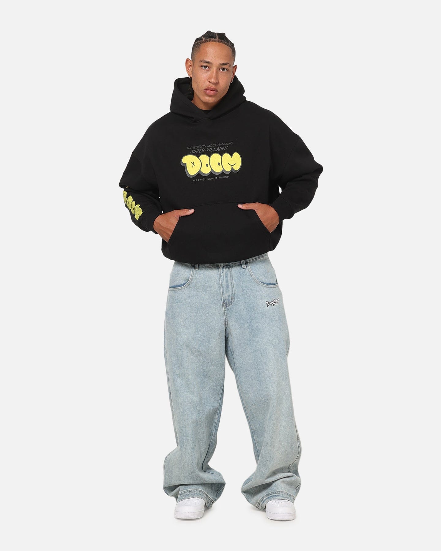 73studio Marvel Fantastic Four Doctor Doom Villain Hoodie Black