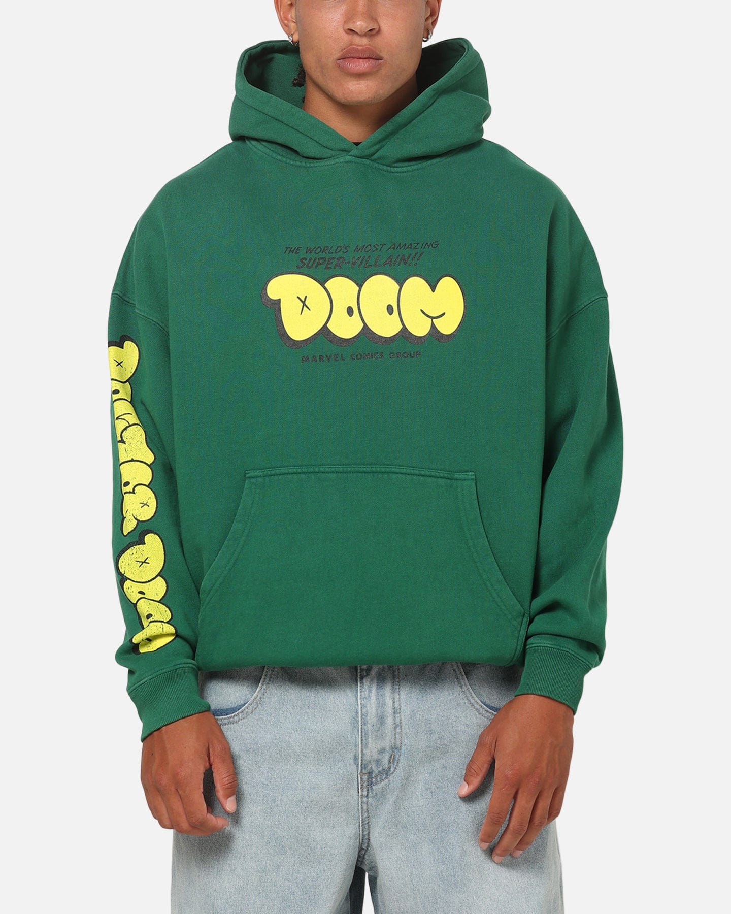 73studio Marvel Fantastic Four Doctor Doom Villain Hoodie Forest Green