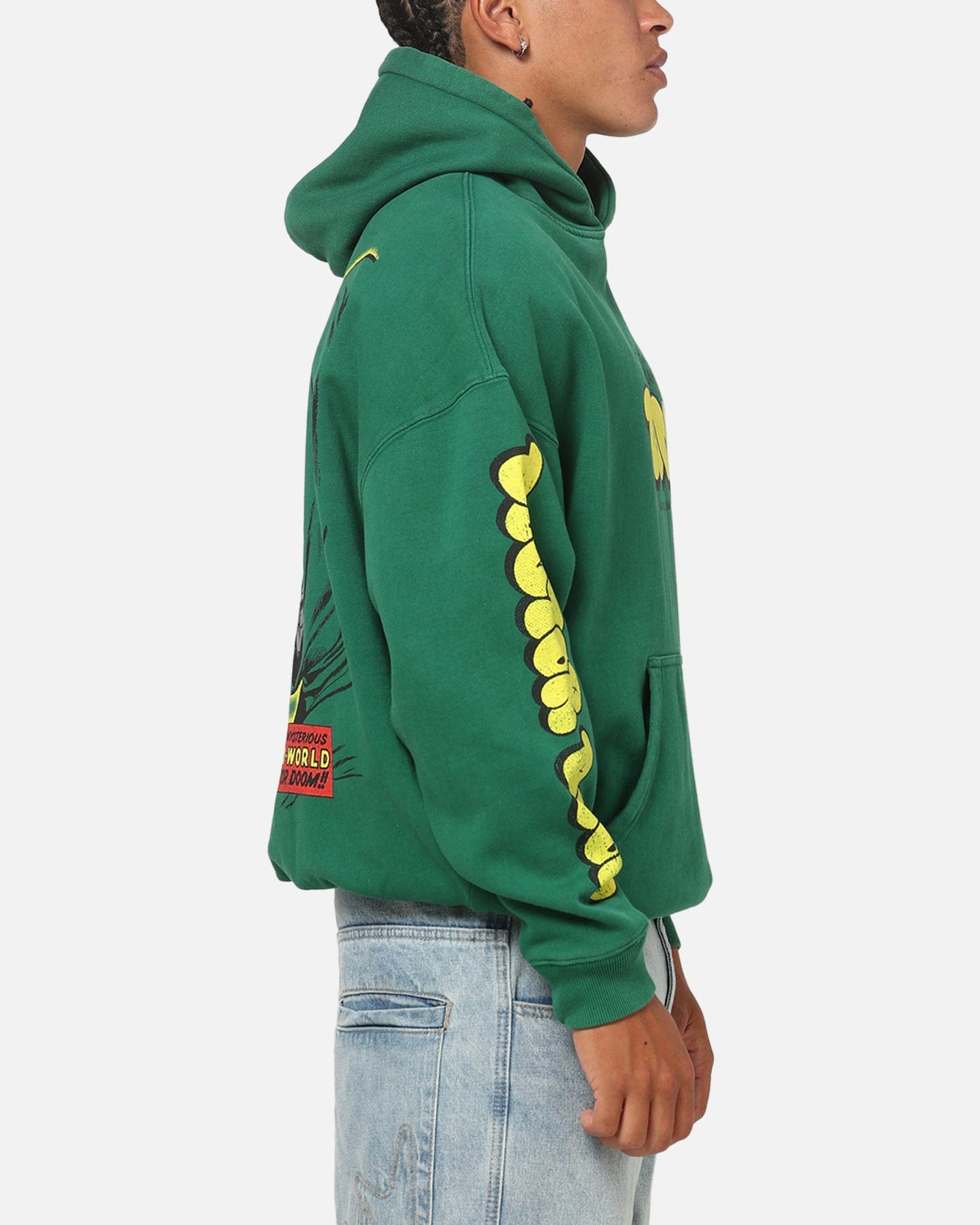 73studio Marvel Fantastic Four Doctor Doom Villain Hoodie Forest Green