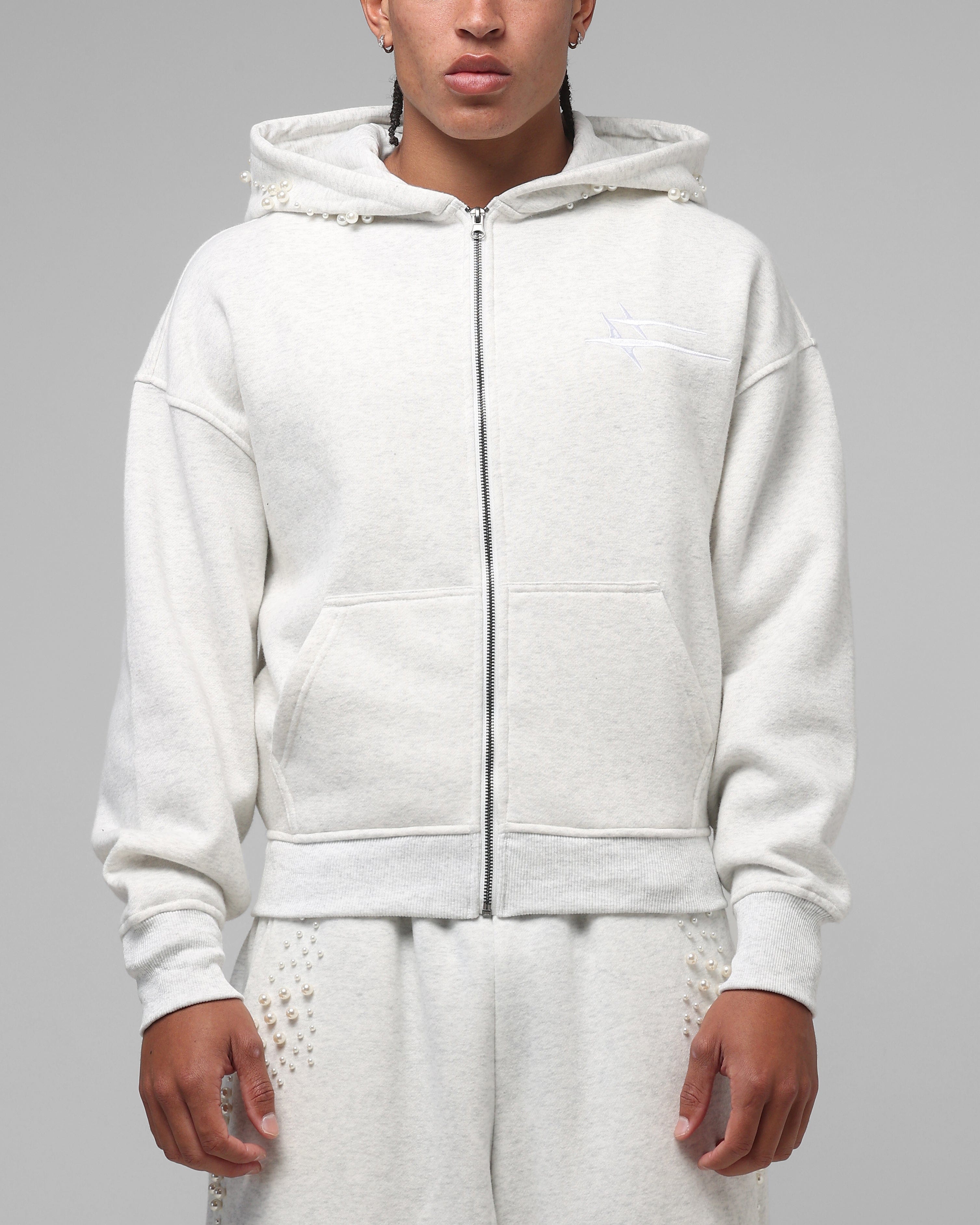 Loiter Pearl Zip Hoodie Off White