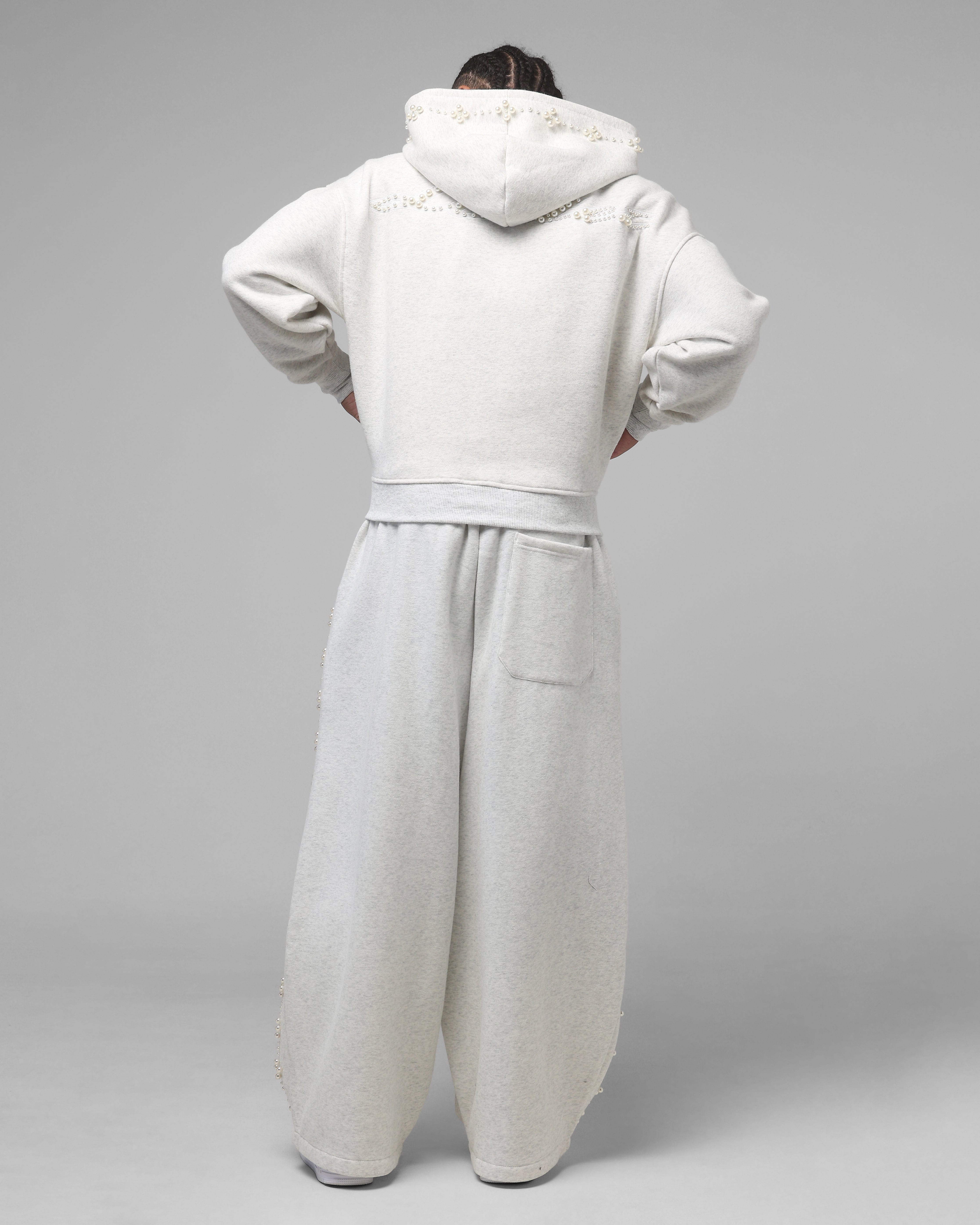 Loiter Pearl Zip Hoodie Off White