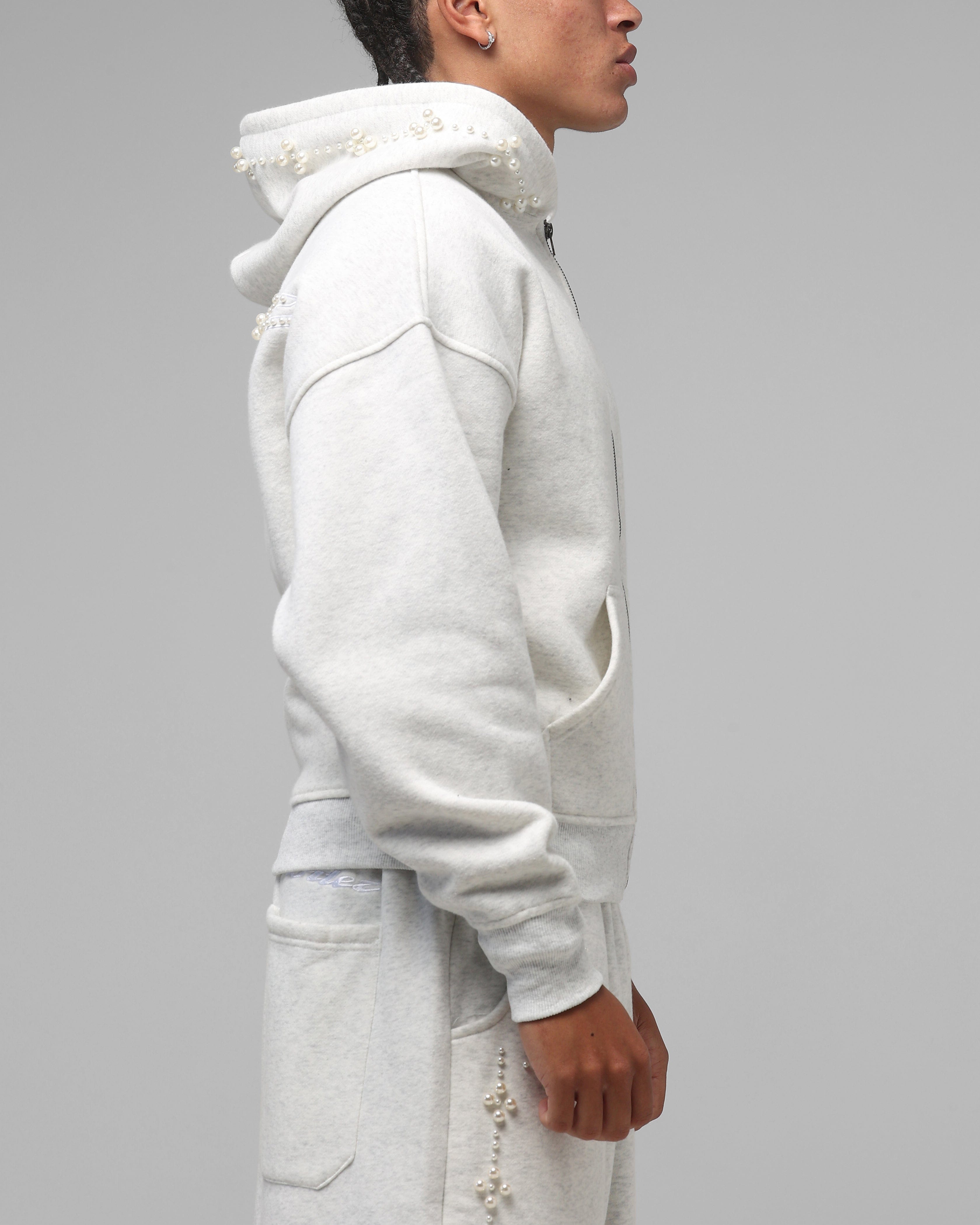 Loiter Pearl Zip Hoodie Off White