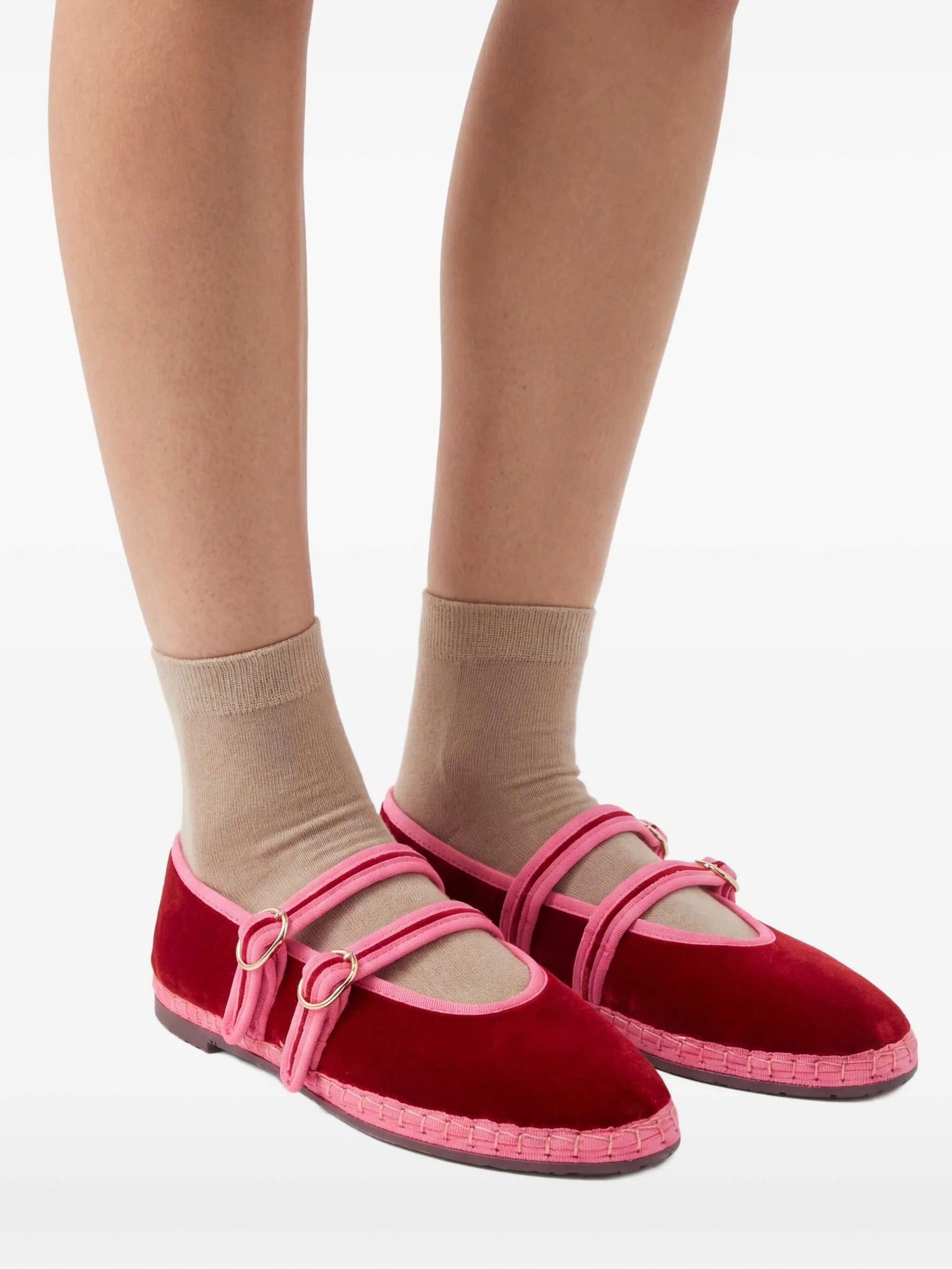 Flabelus Claire double - strap ballet flats