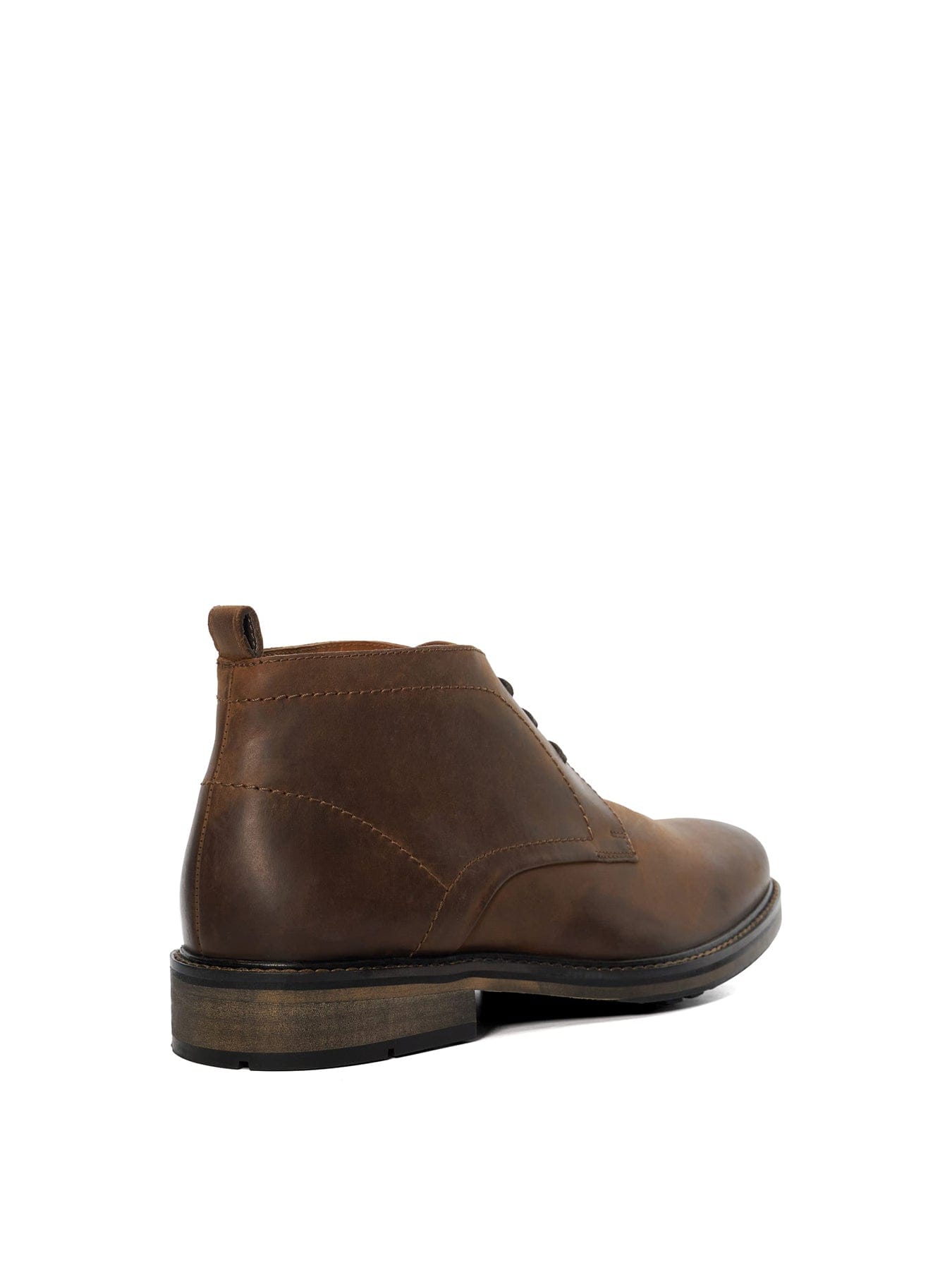 Dune London Charleys Leather Chukka Boots Brown