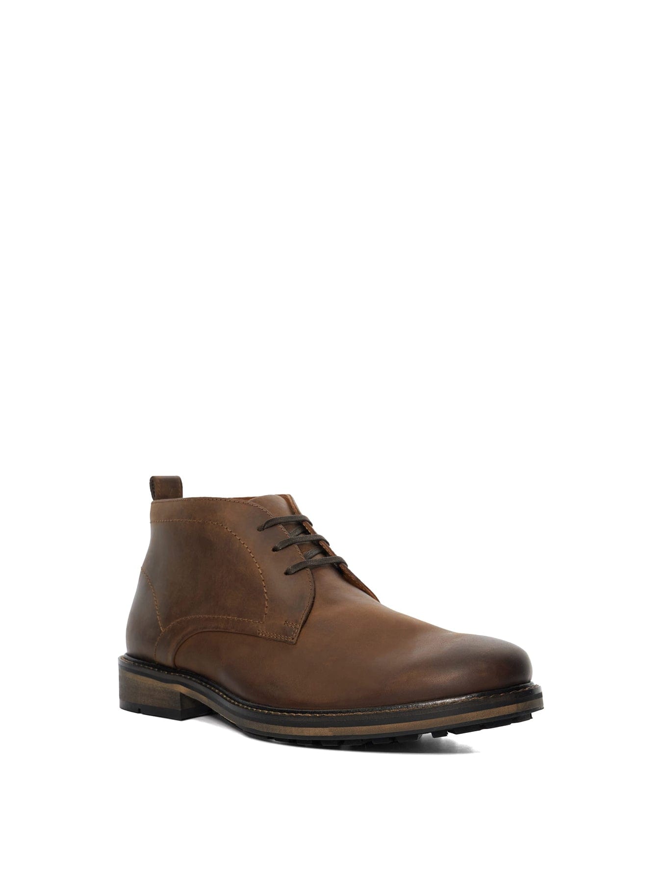 Dune London Charleys Leather Chukka Boots Brown