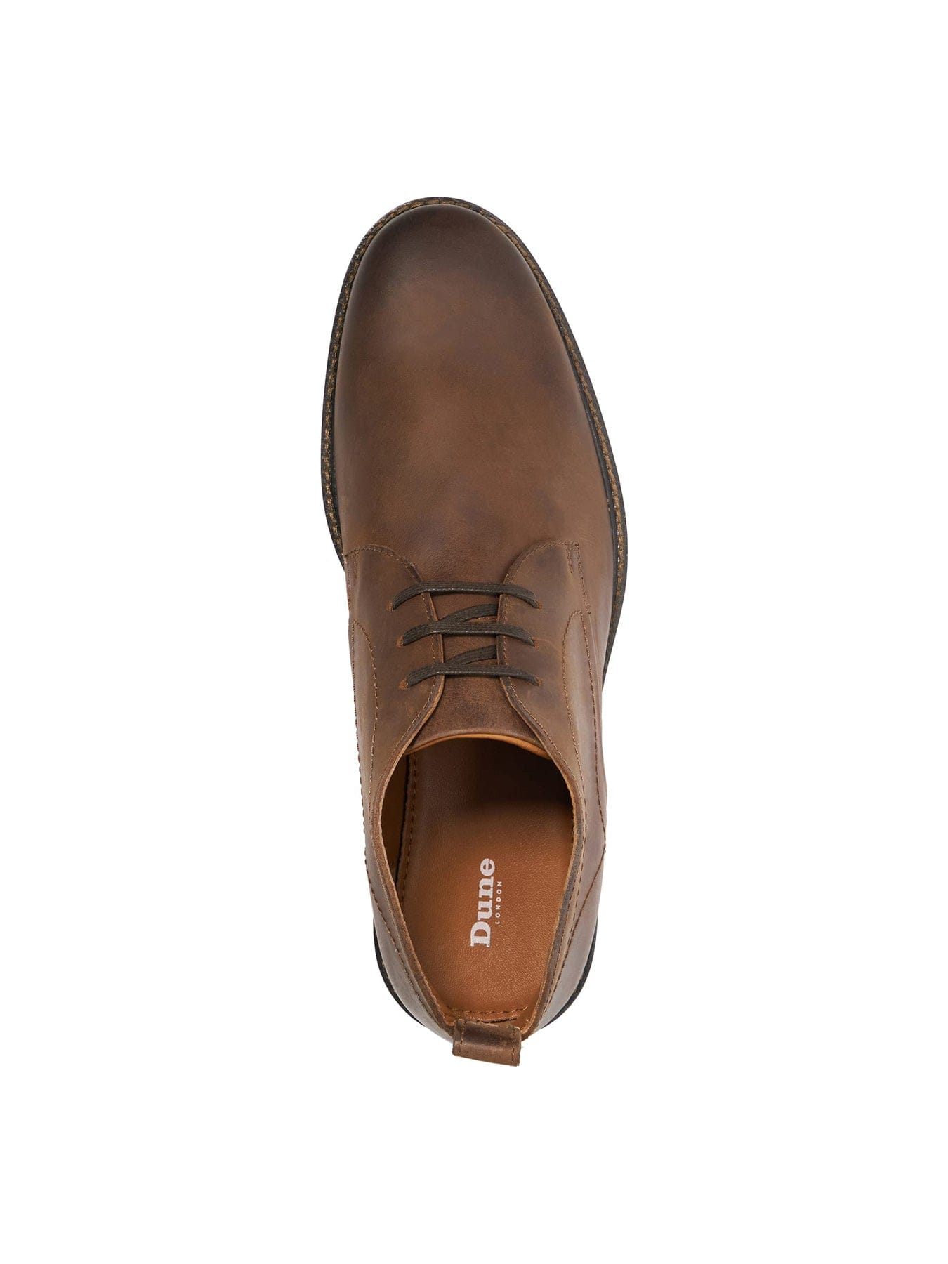 Dune London Charleys Leather Chukka Boots Brown