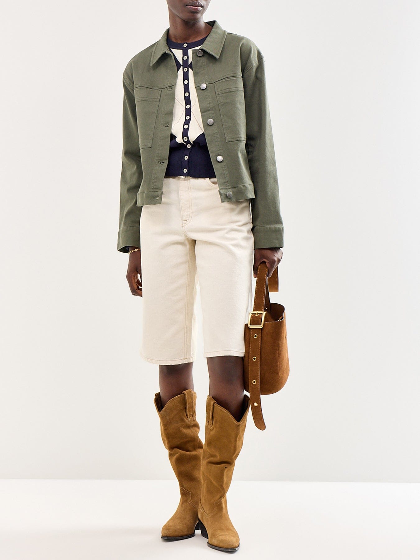 Soya Concept Bess Trucker Jacket Khaki
