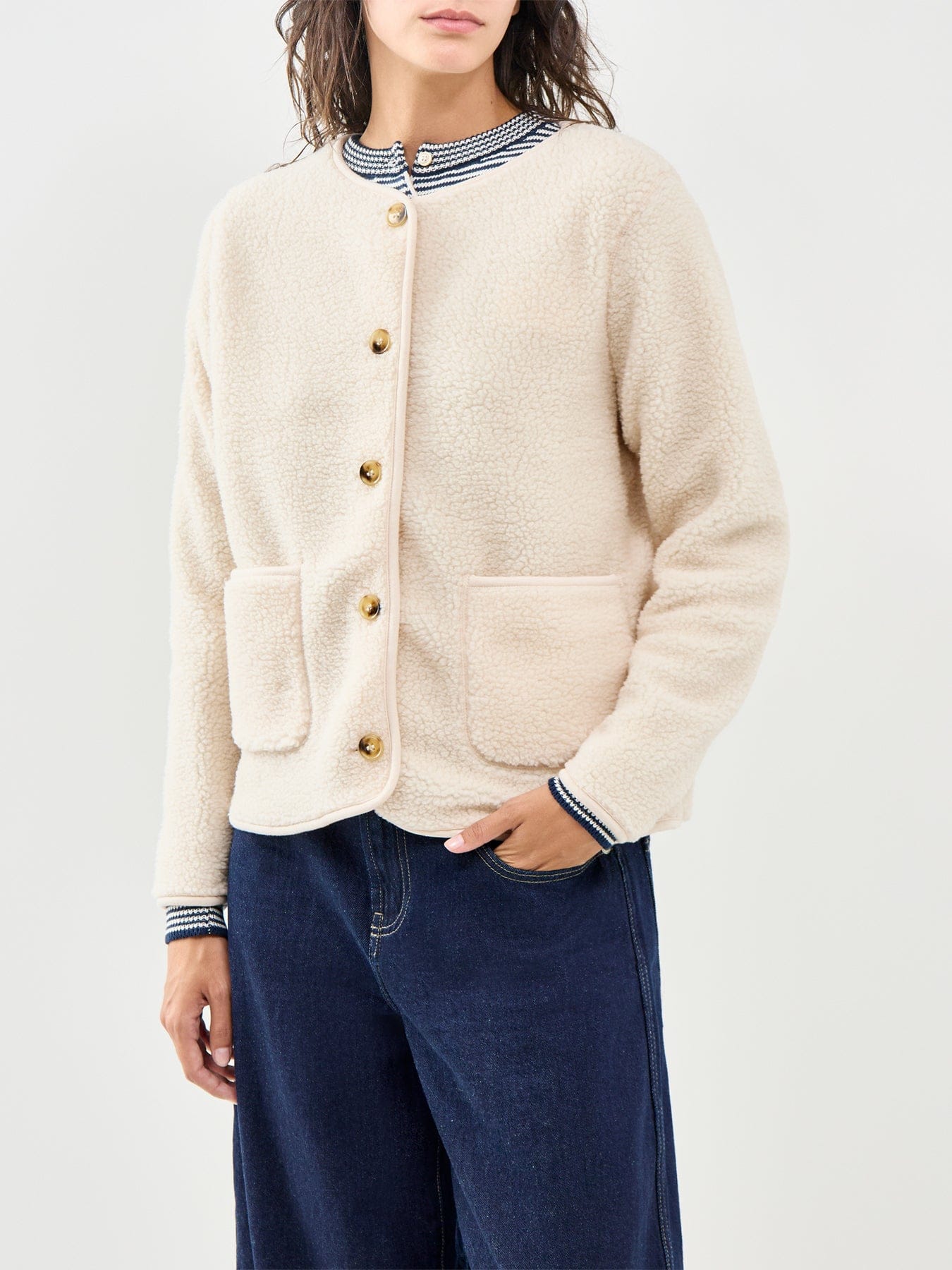 Soya Concept Onyx Teddy Jacket Cream