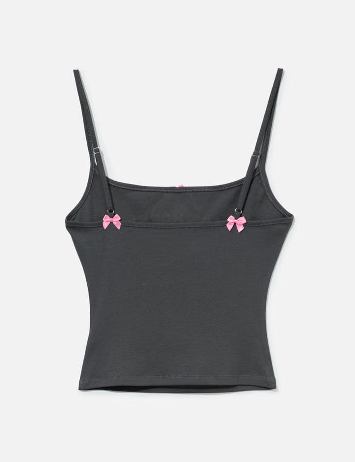 Markgong Dark Grey Print Strap Tank Top