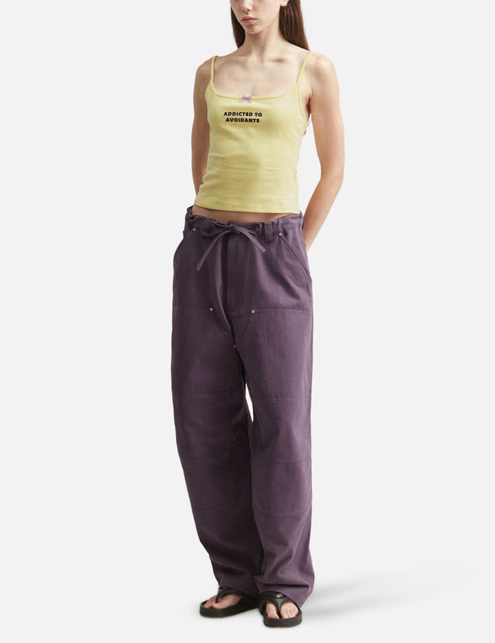 Markgong Yellow Print Strap Tank Top