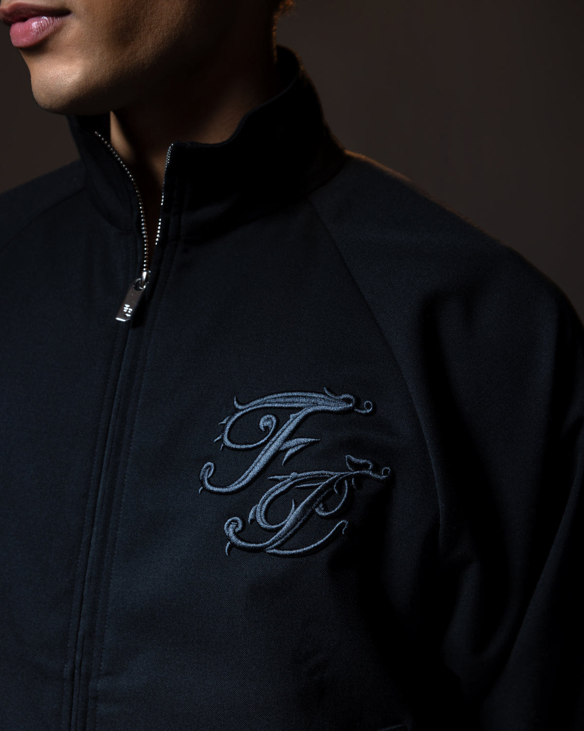 Trend Maven Track Jacket Raglan Black