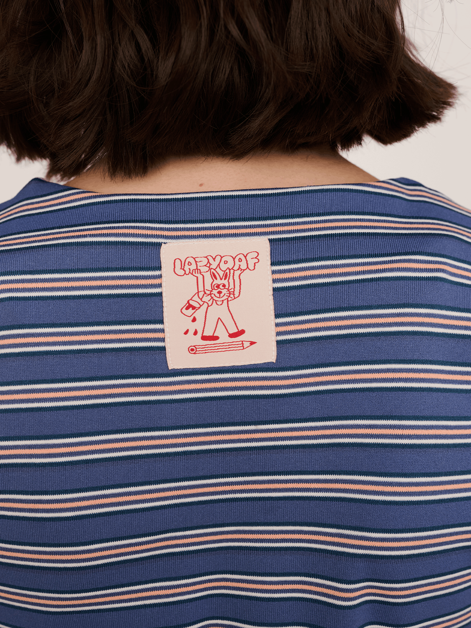 Lazy Oaf Asymmetric Button Stripe Top