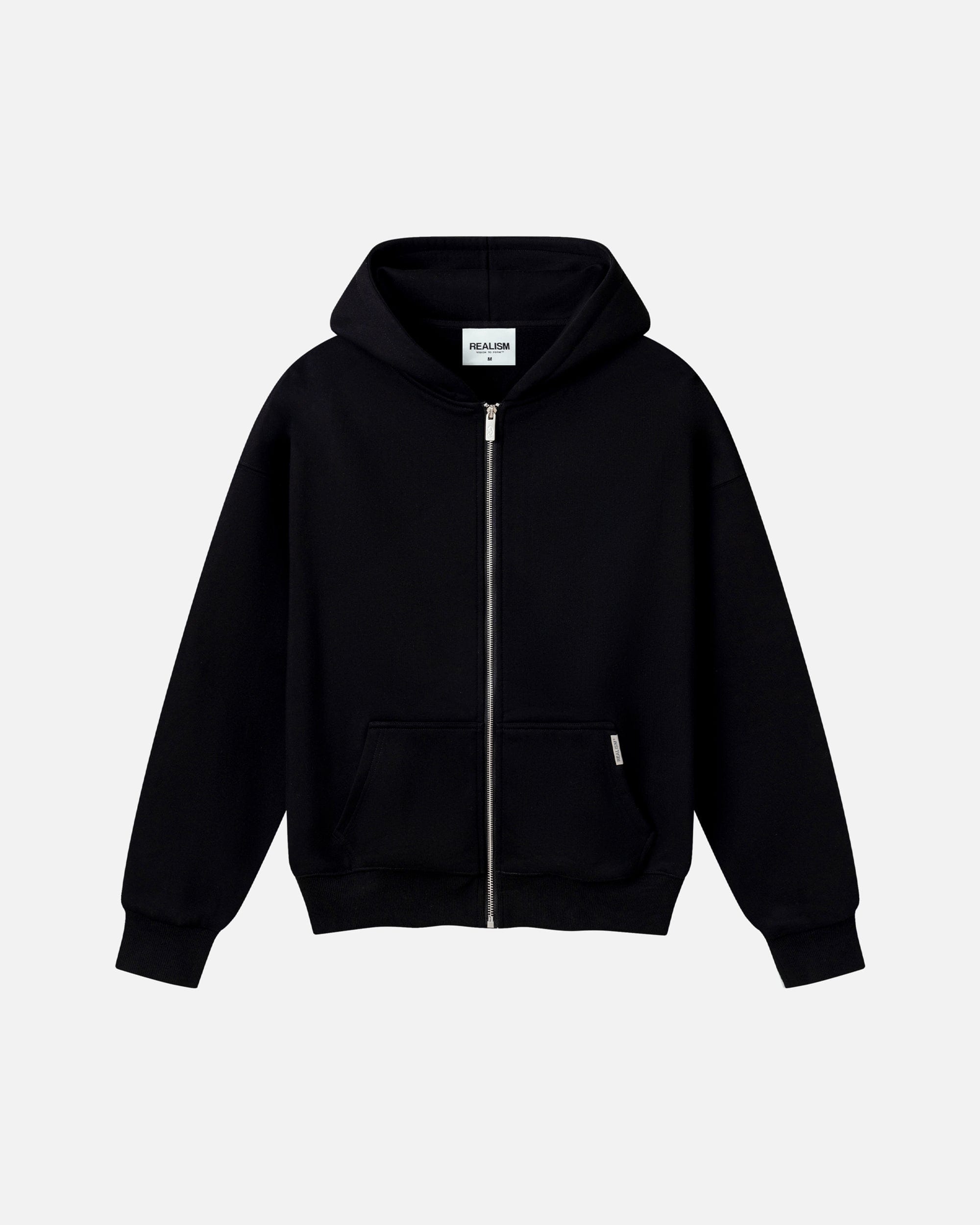 Realism SSS REALISM CORE BASICS ZIP HOODIE V2 BLACK