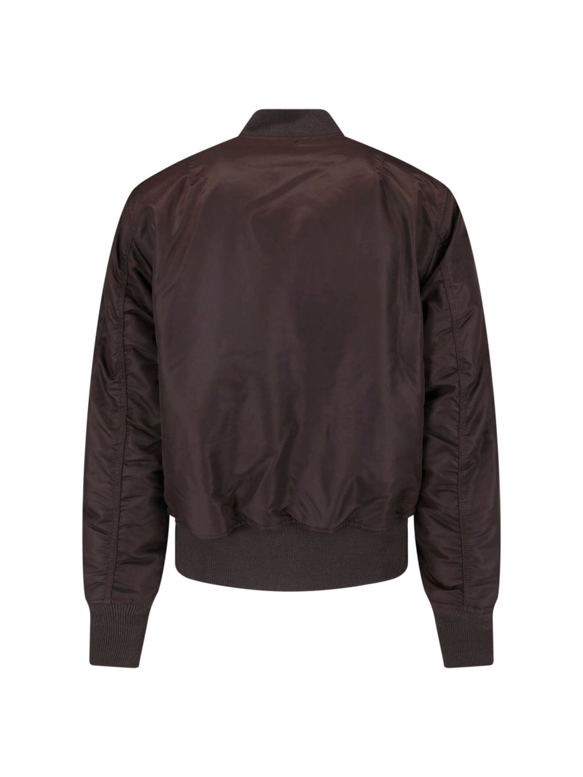 REVERSIBLE Brown Nylon Reversible MA - 1 Bomber Jacket