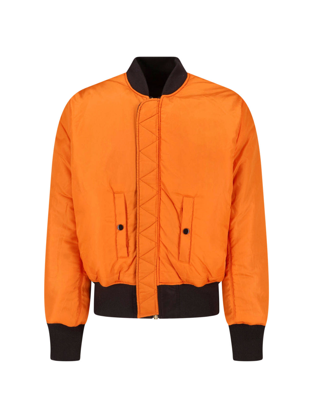 REVERSIBLE Brown Nylon Reversible MA - 1 Bomber Jacket