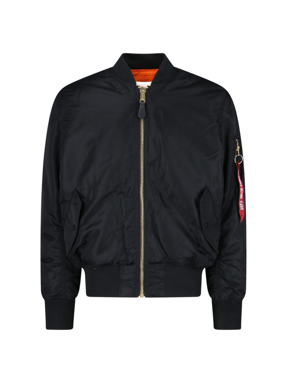 REVERSIBLE Black Nylon Reversible MA - 1 Bomber Jacket