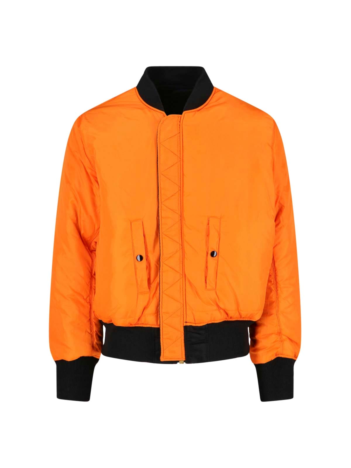 REVERSIBLE Black Nylon Reversible MA - 1 Bomber Jacket