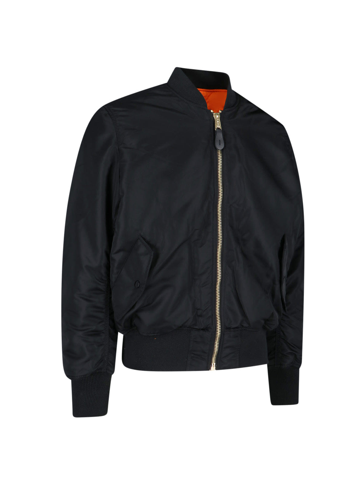 REVERSIBLE Black Nylon Reversible MA - 1 Bomber Jacket