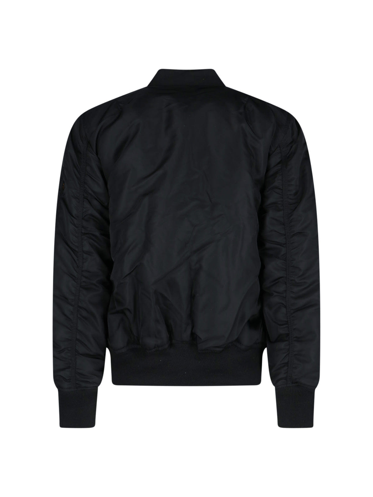 REVERSIBLE Black Nylon Reversible MA - 1 Bomber Jacket