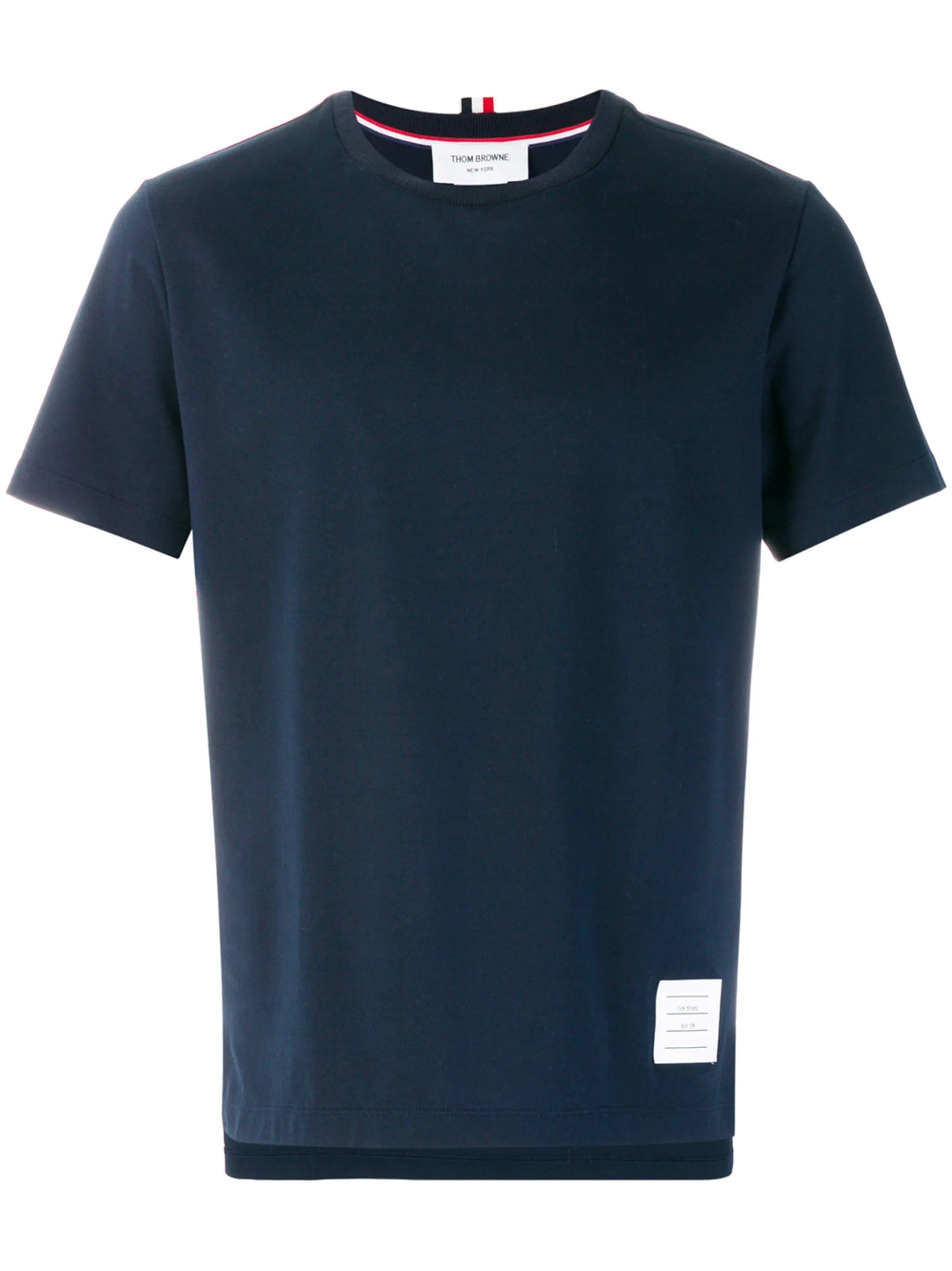 Thom Browne relaxed side - slit T - shirt