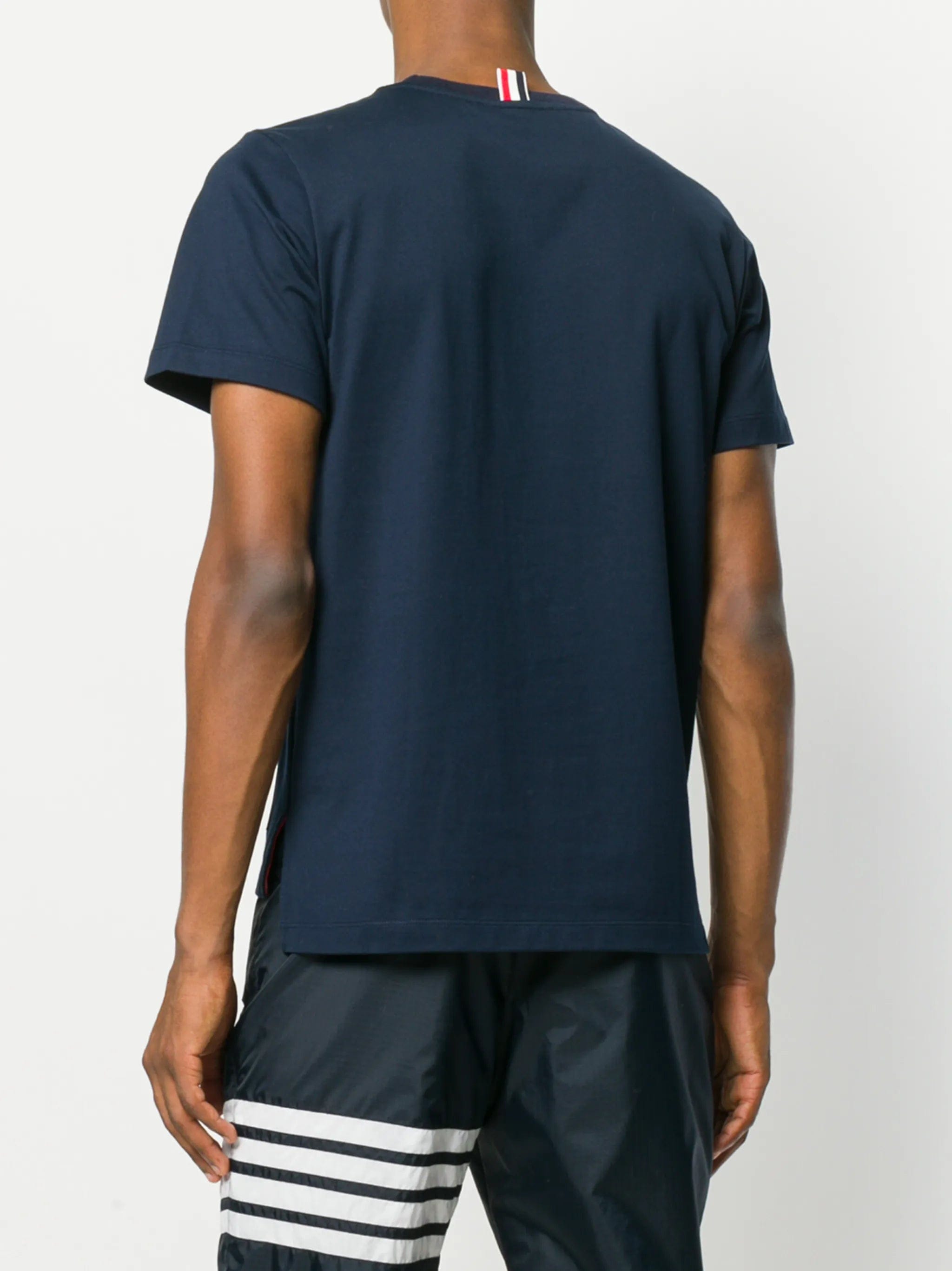 Thom Browne relaxed side - slit T - shirt