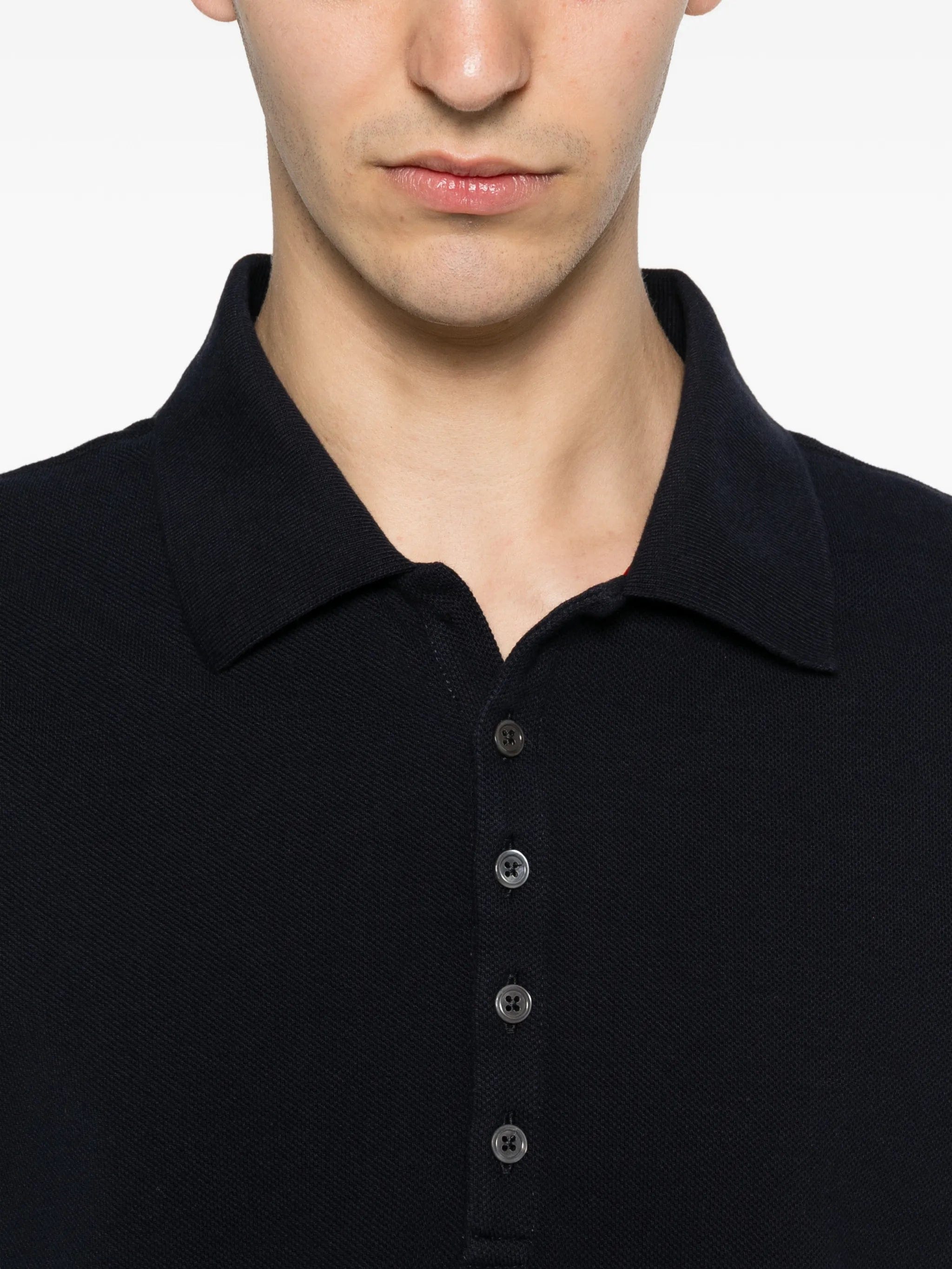 Thom Browne stripe - detail polo shirt