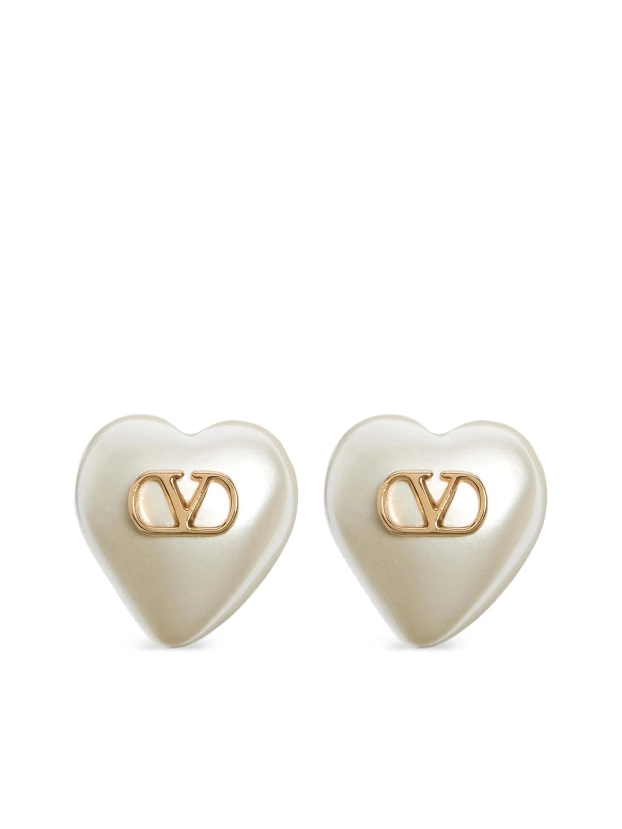 Valentino Garavani heart logo earrings