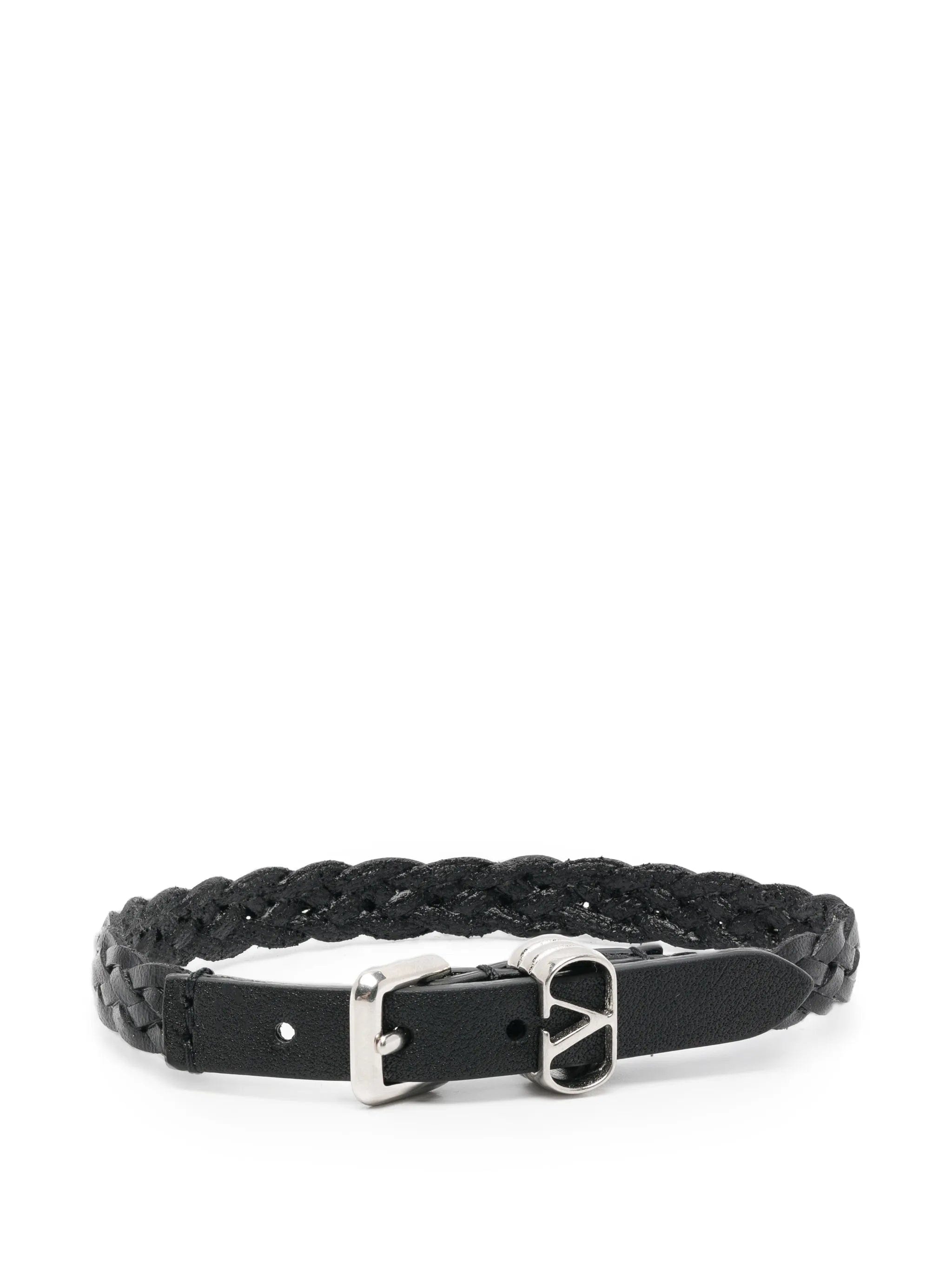Valentino Garavani Ovalette braided - leather bracelet