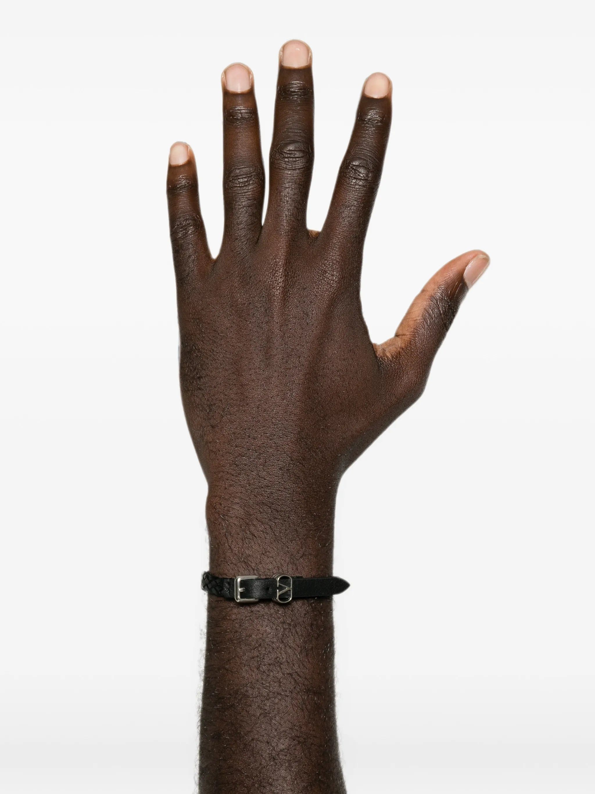 Valentino Garavani Ovalette braided - leather bracelet