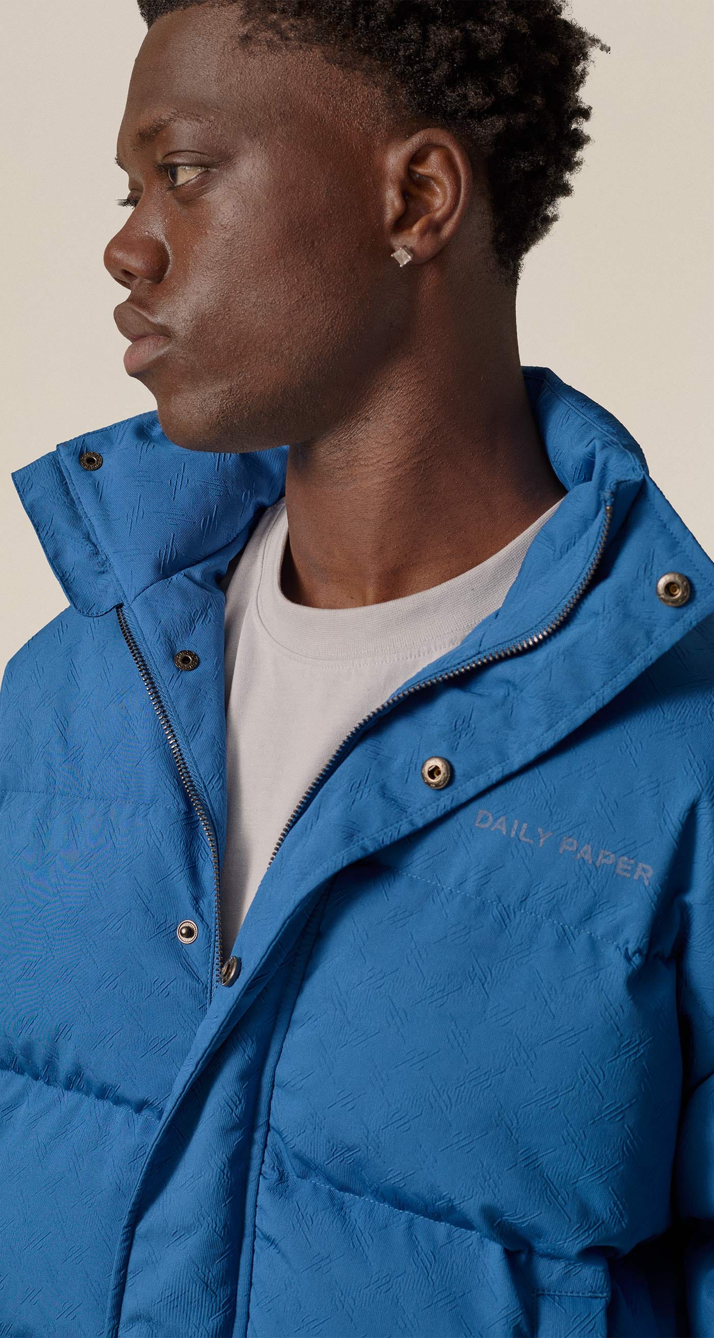 Monogram Riviera Blue Renako Monogram Puffer Jacket