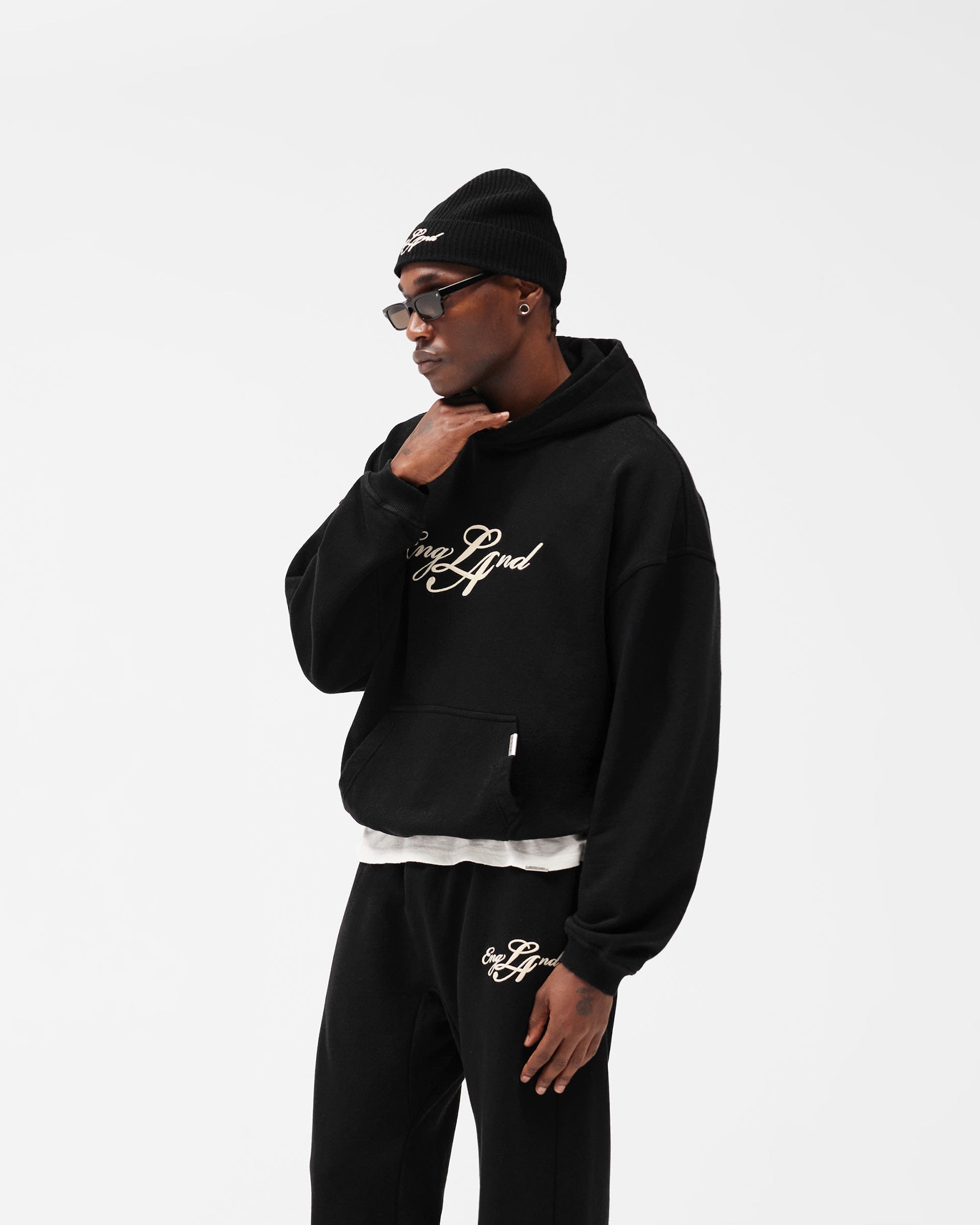 England Hoodie - Jet Black