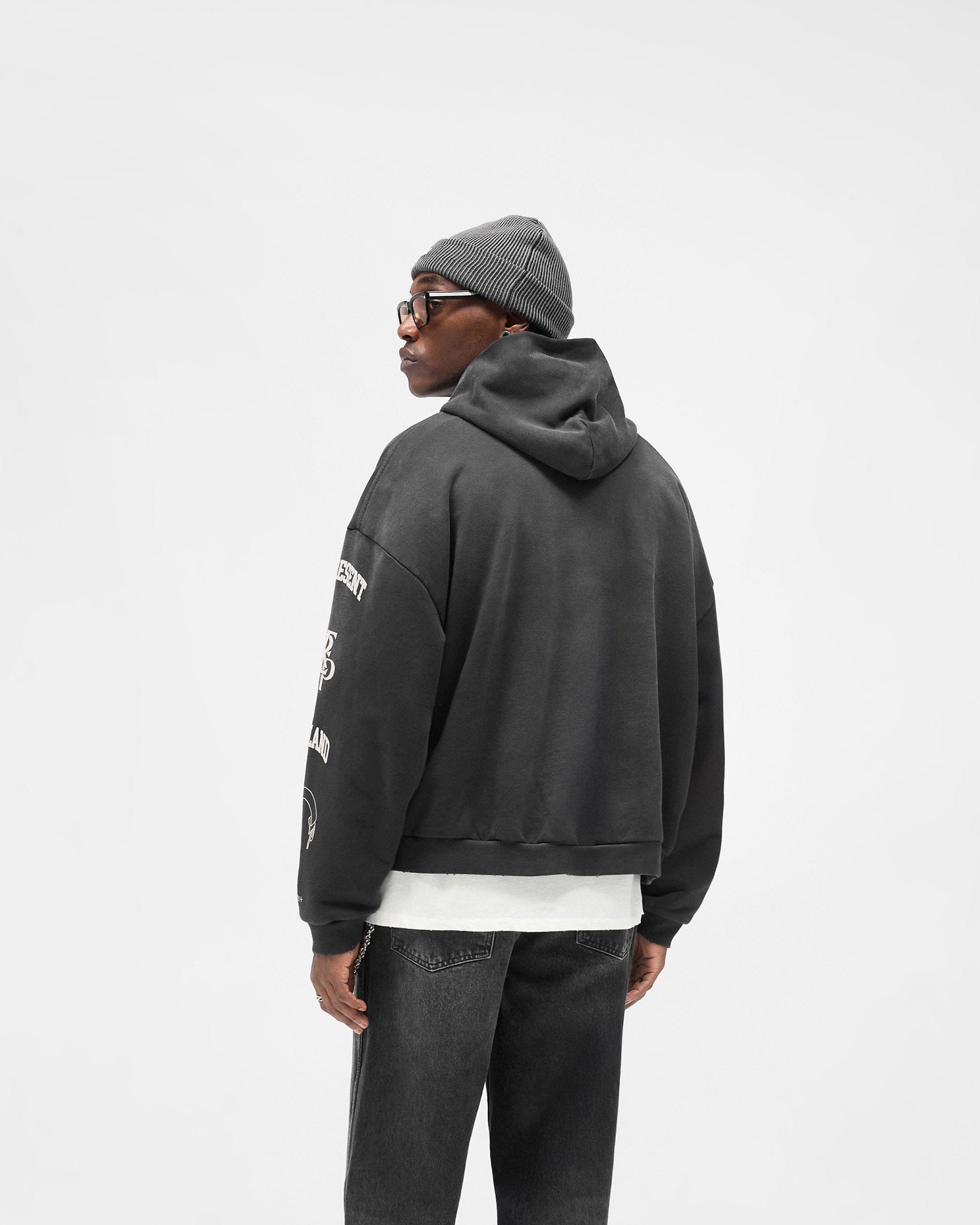 FW25 Represent Legacy Crest Hoodie - Stained Black