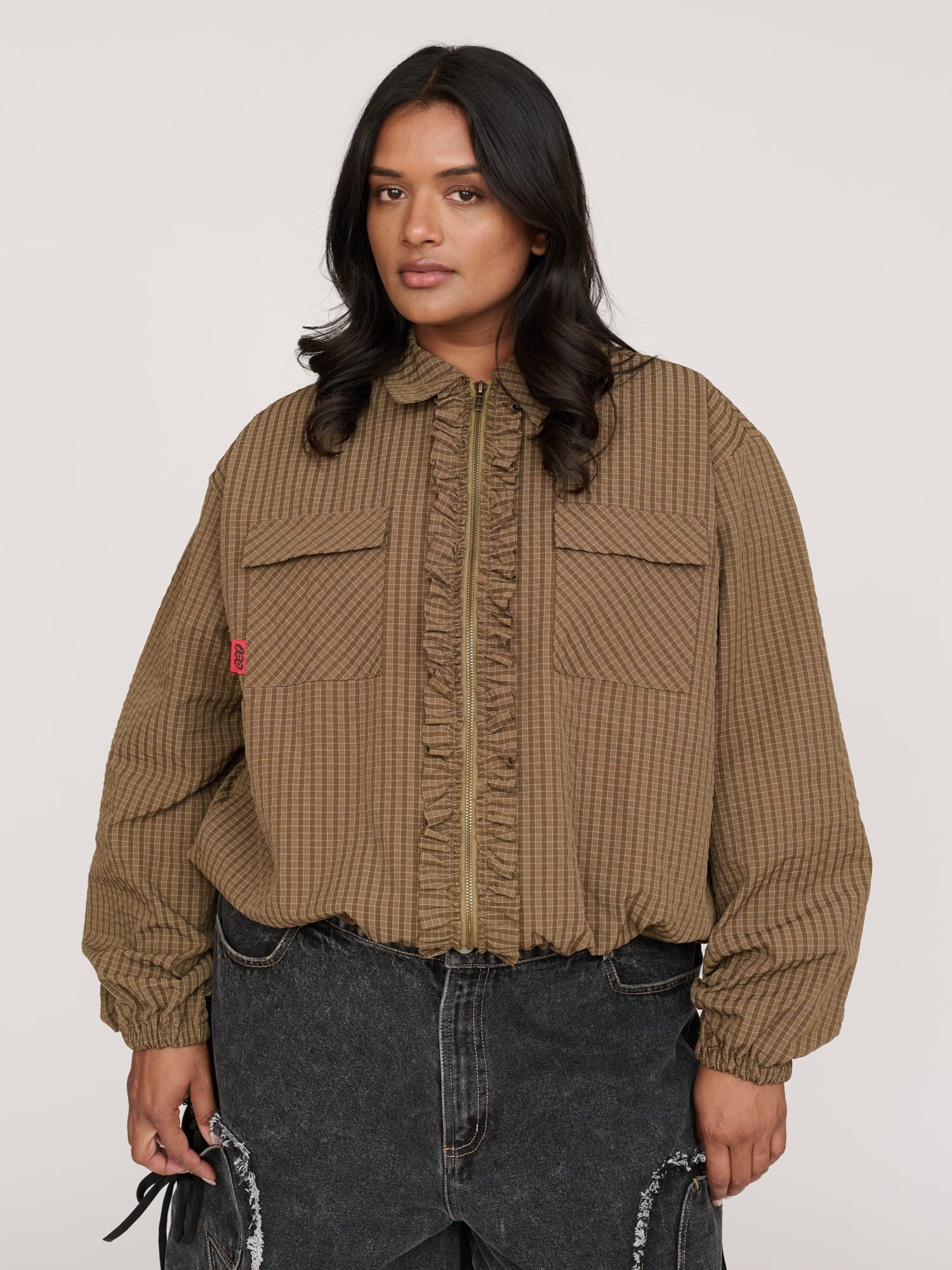 Lazy Oaf Zip Up Frill Track Jacket