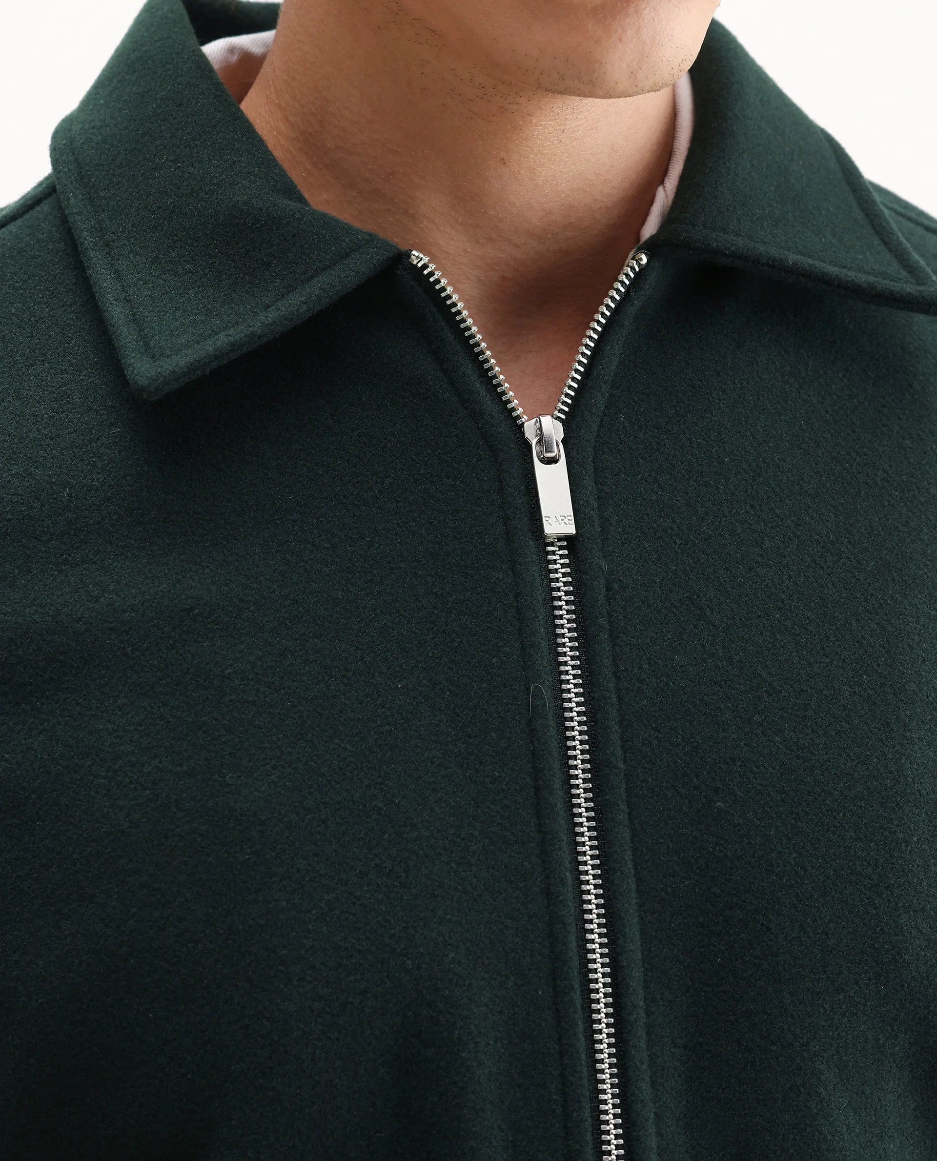 RARE Rabbit Men's Tweeder - 25 Teal Polyester Blend Fabric Collared Neck Regular Fit Plain Jacket