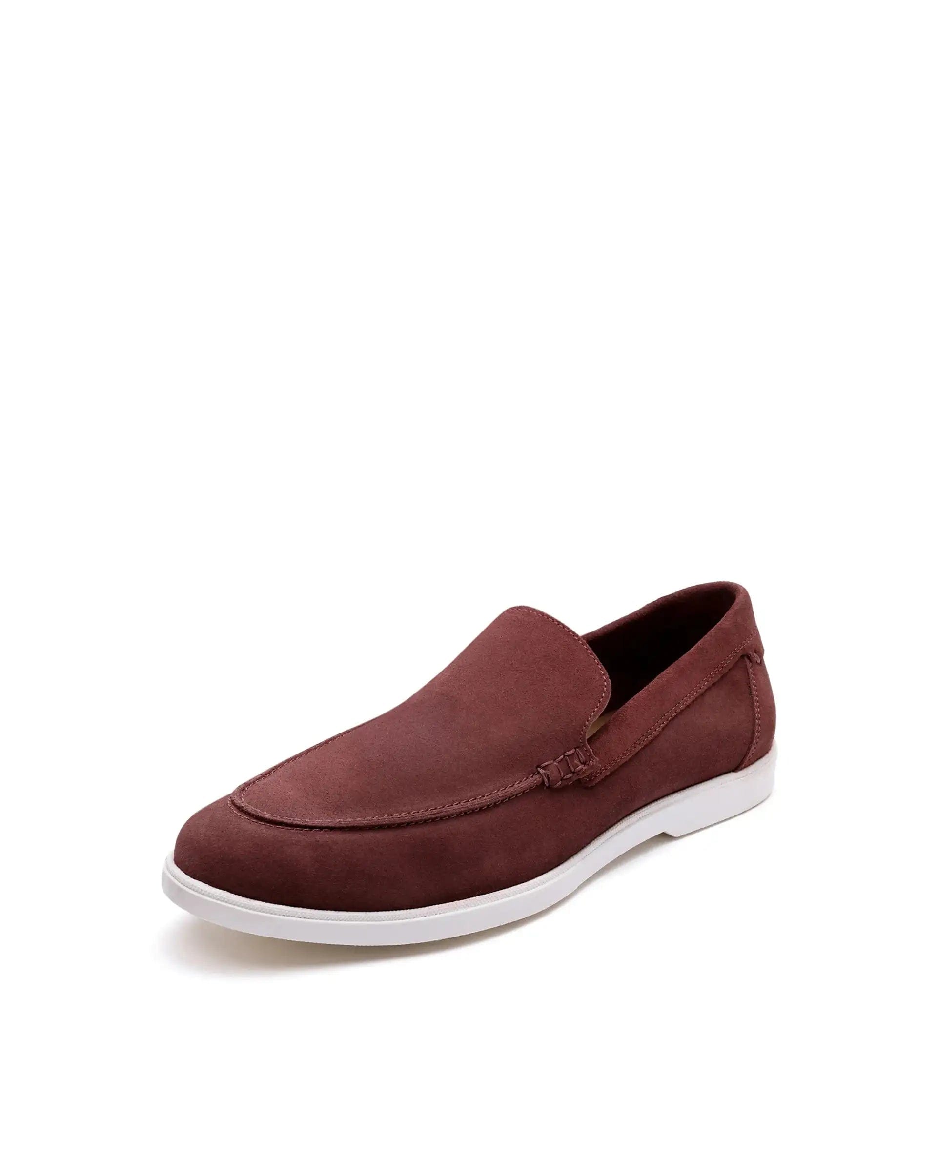 RAREZ Rare Rabbit Men Velour Rust Suede Leather Slip - On Closure Loafer