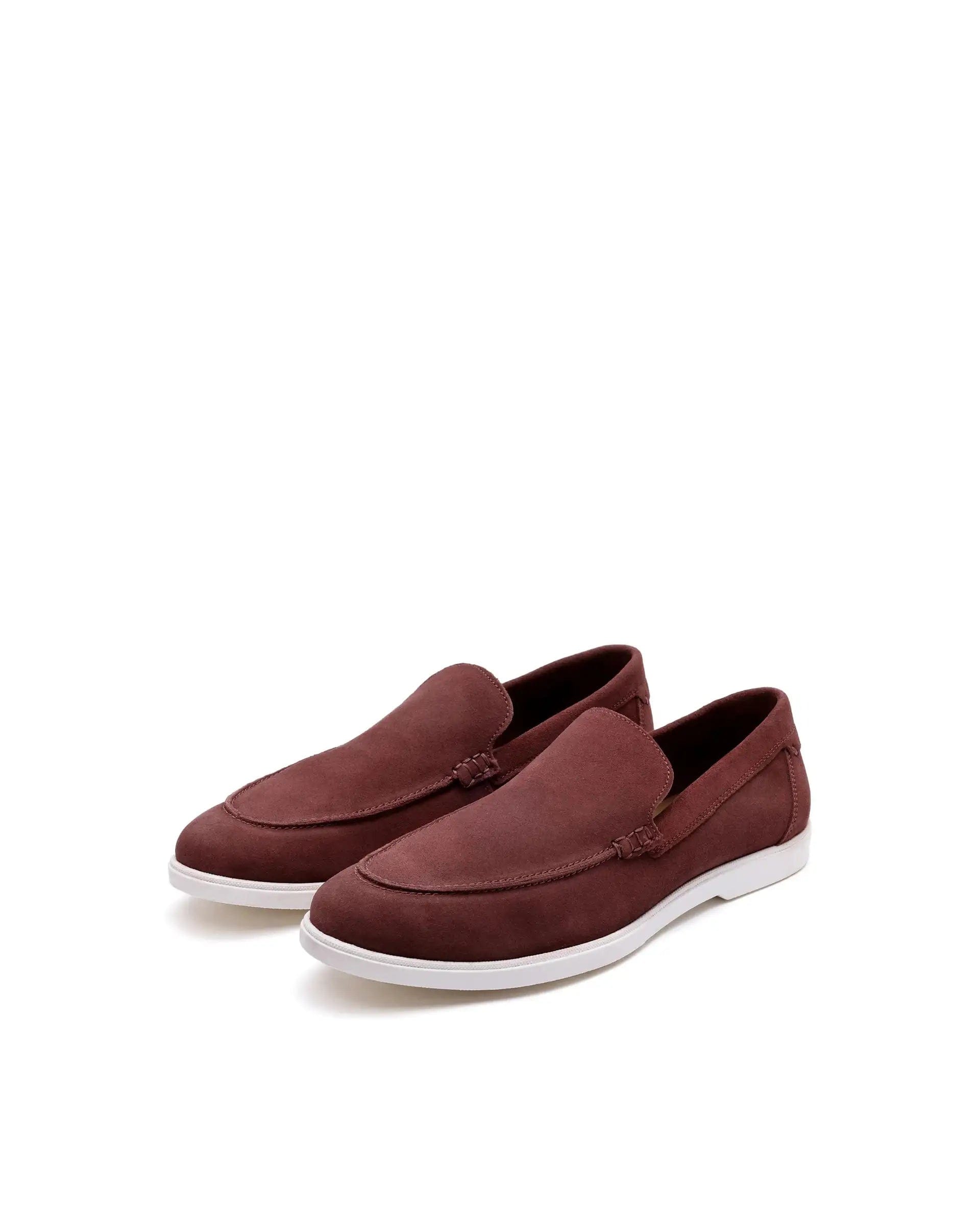 RAREZ Rare Rabbit Men Velour Rust Suede Leather Slip - On Closure Loafer