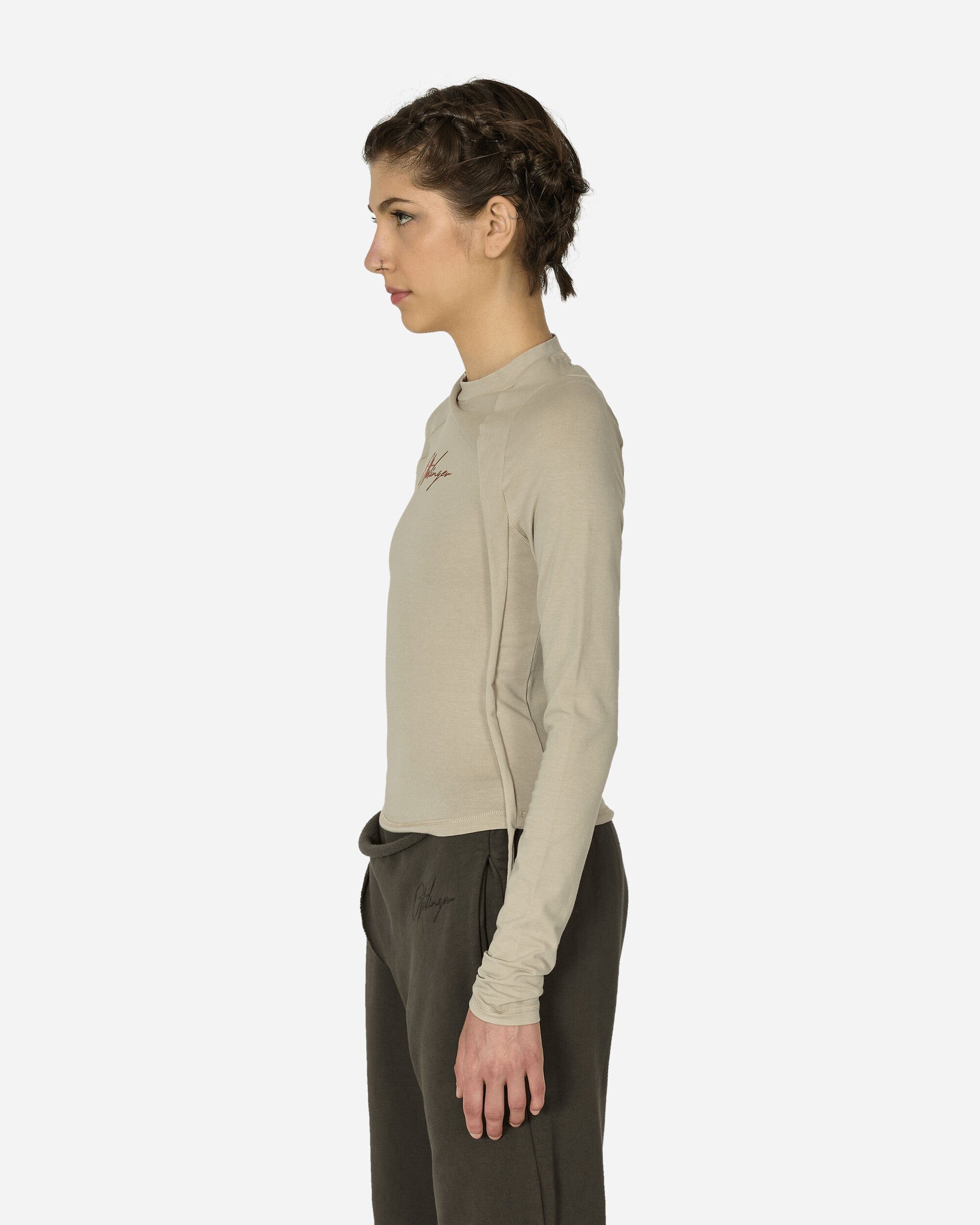 Ottolinger Deconstructed Fitted Longsleeve Top Sand