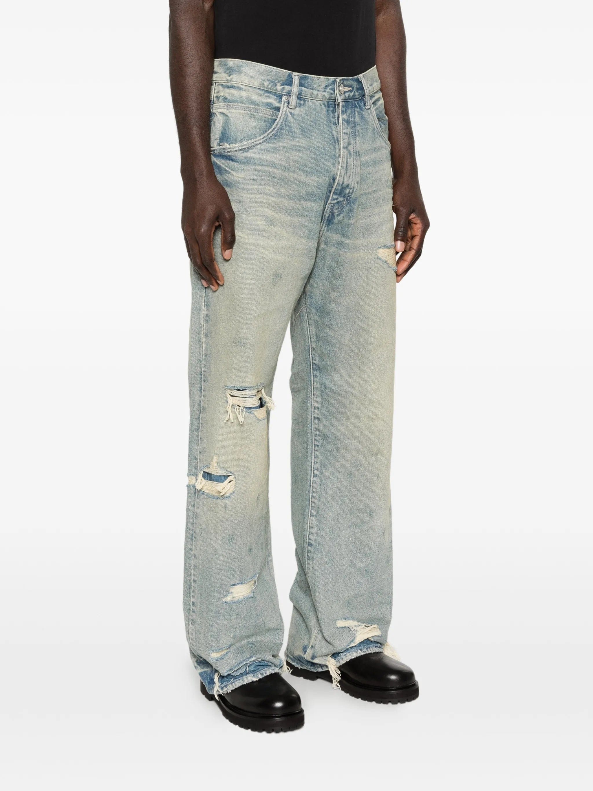 Purple Brand P018 destroyed baggy jeans