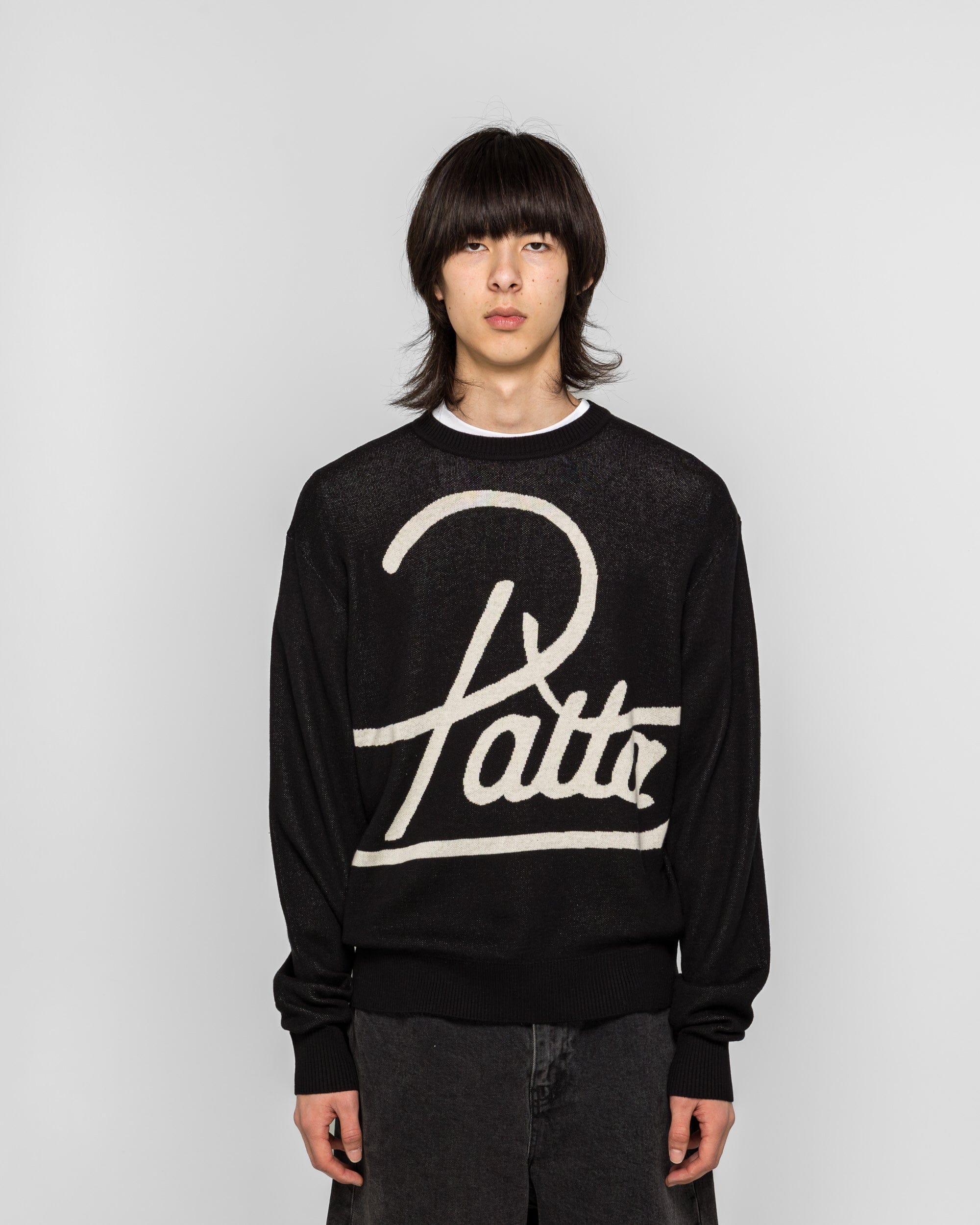 Patta Hearted Jumper - Black