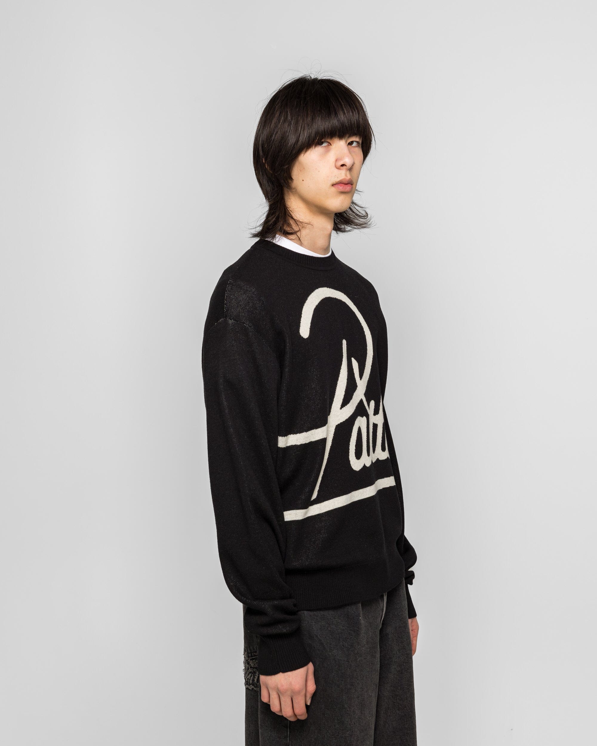 Patta Hearted Jumper - Black