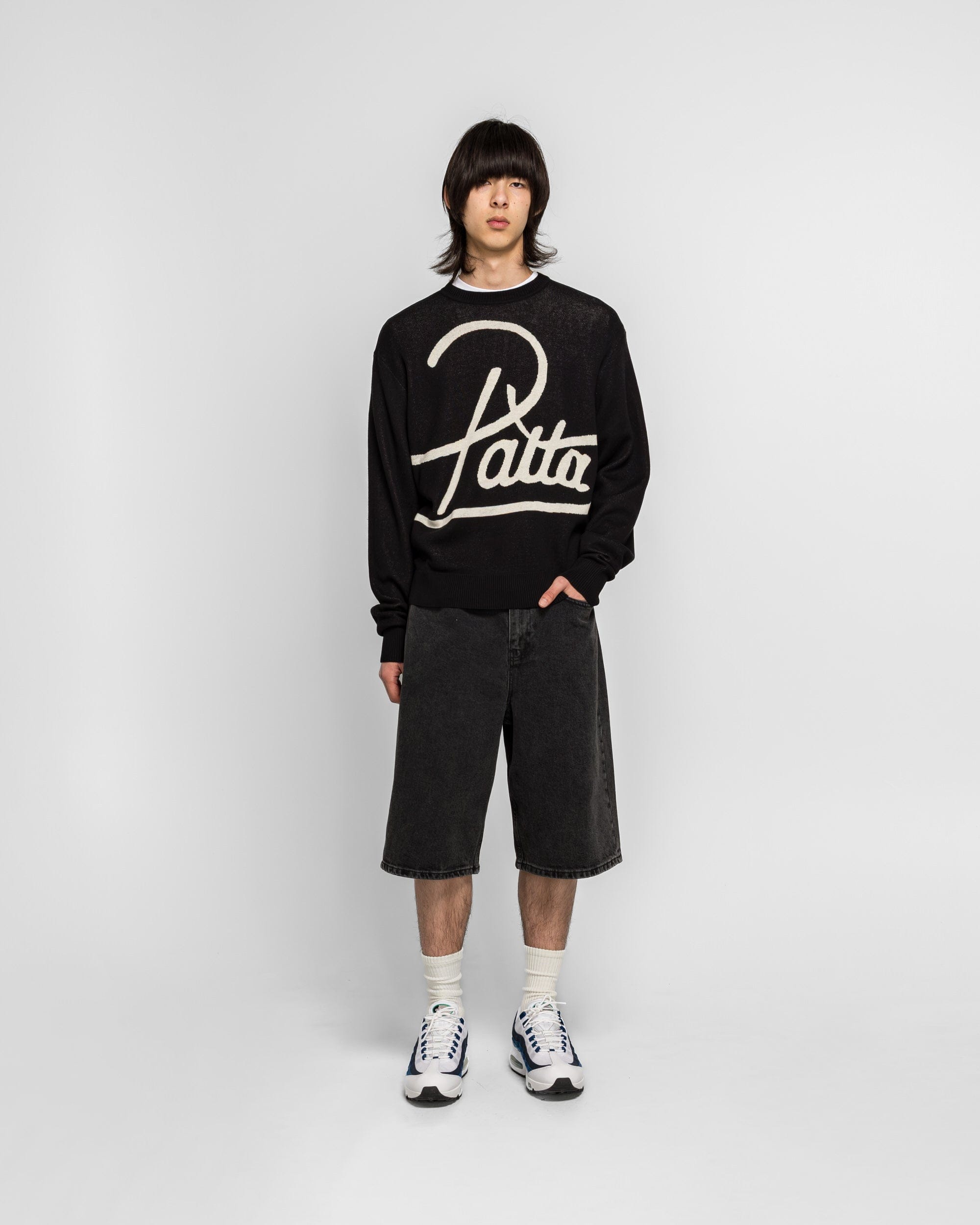 Patta Hearted Jumper - Black