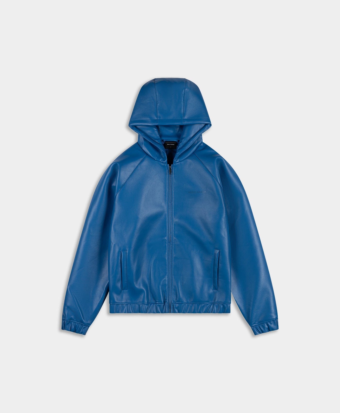 Blue Brilliant Blue PU Scuba Jacket