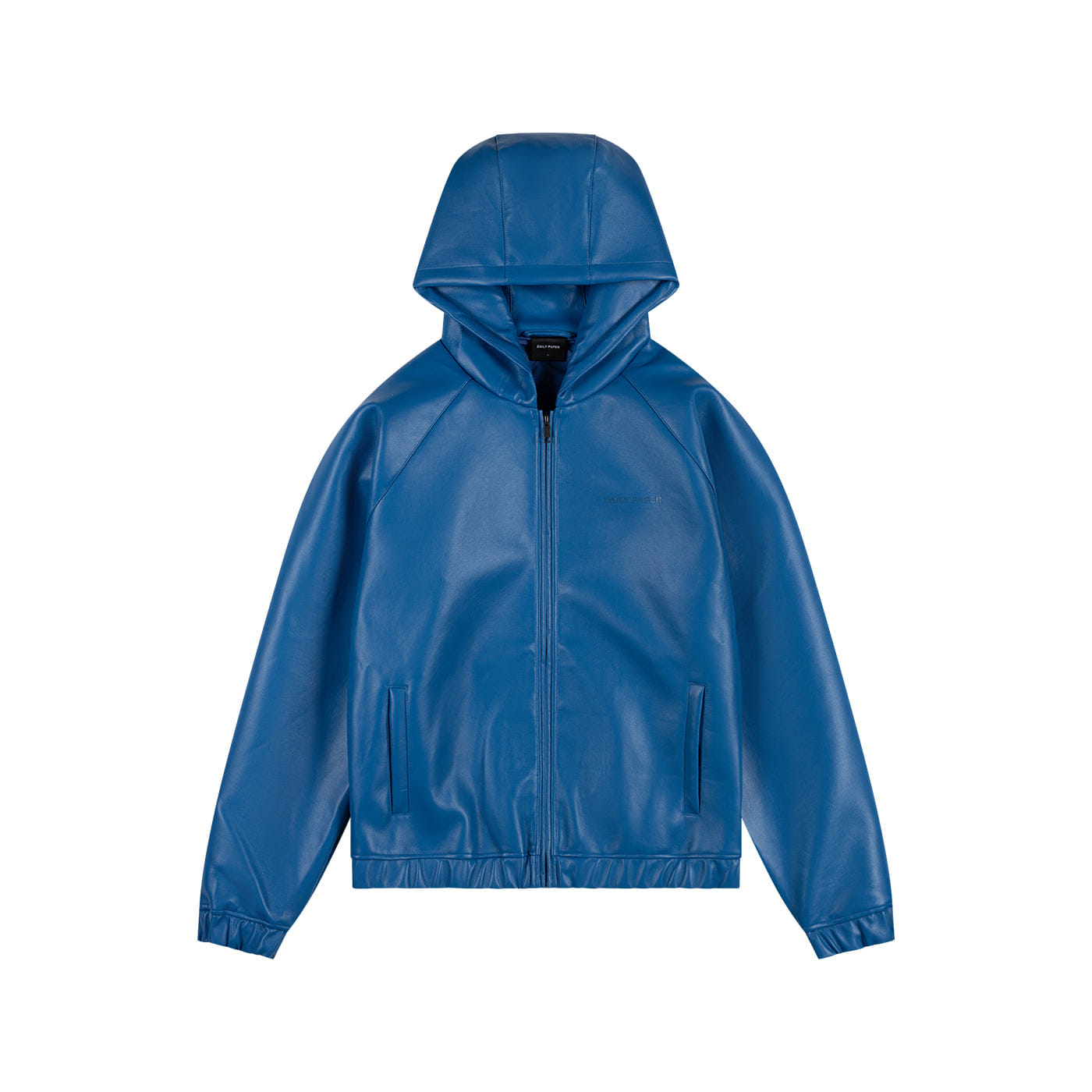 Blue Brilliant Blue PU Scuba Jacket