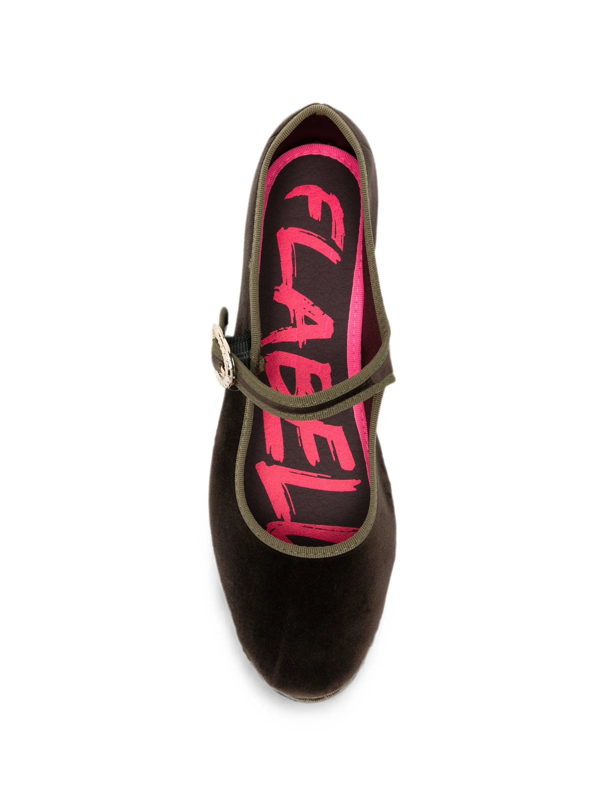 Flabelus Ulla velvet ballet flats