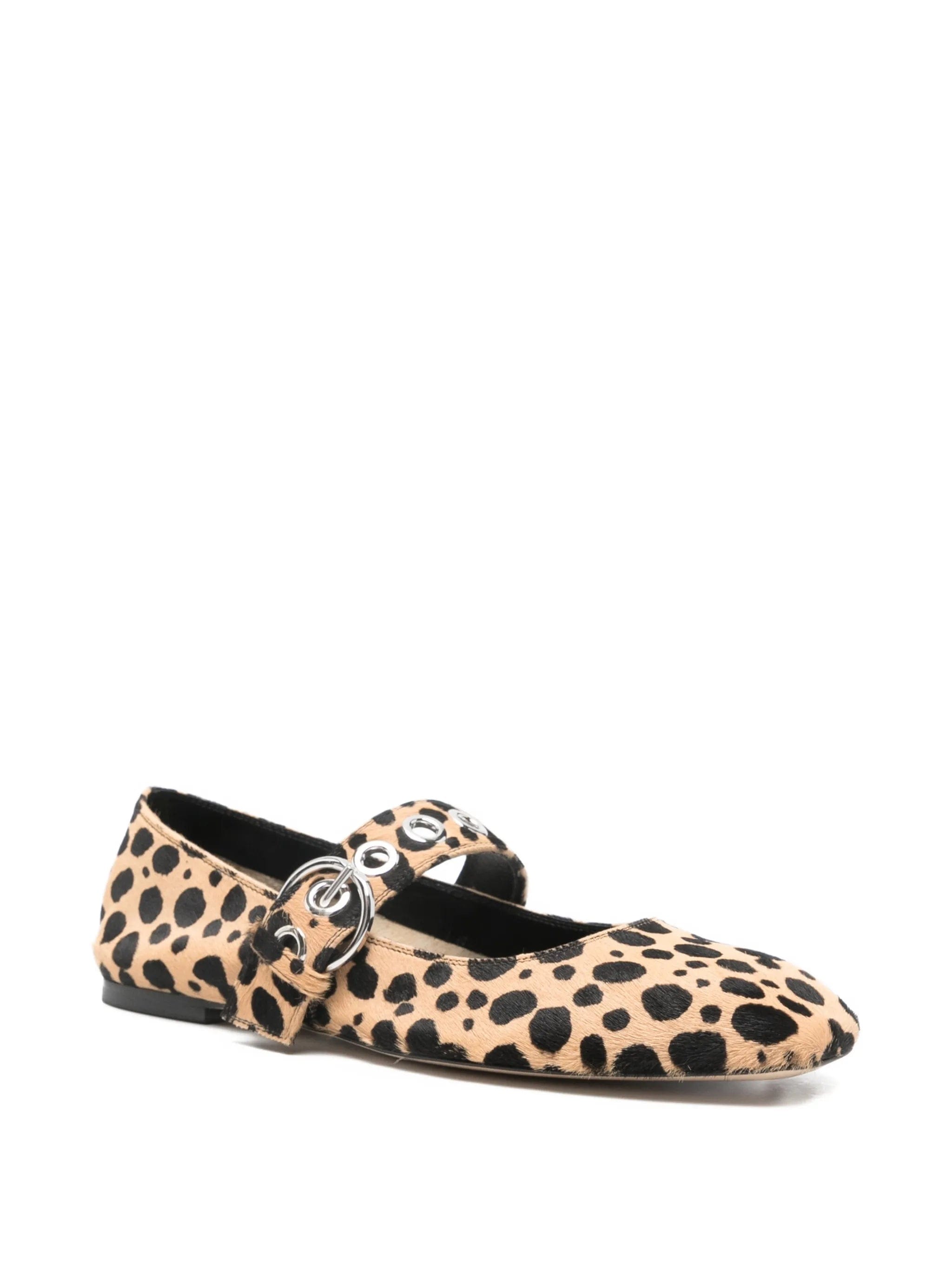Aeyde Uma leopard - print Mary - Janes ballerina